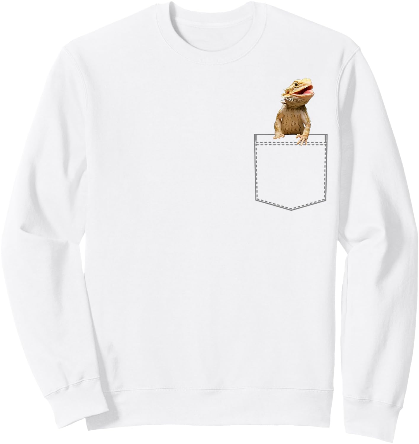 Bearded Dragon Shirt Youth Lizard Clothing Pocket Sweatshirt - Sweatshirt | White