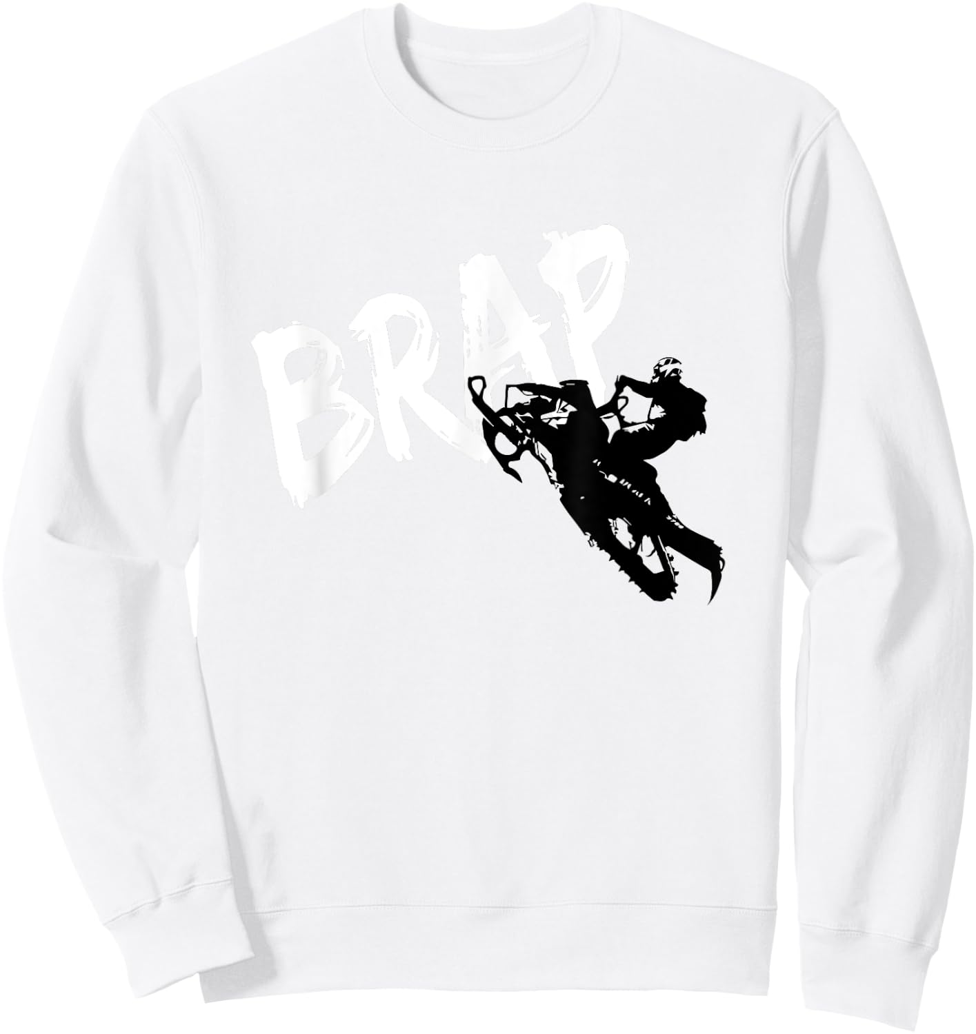 Snowmobile Brap Snowmobile Sweatshirt - Sweatshirt | White