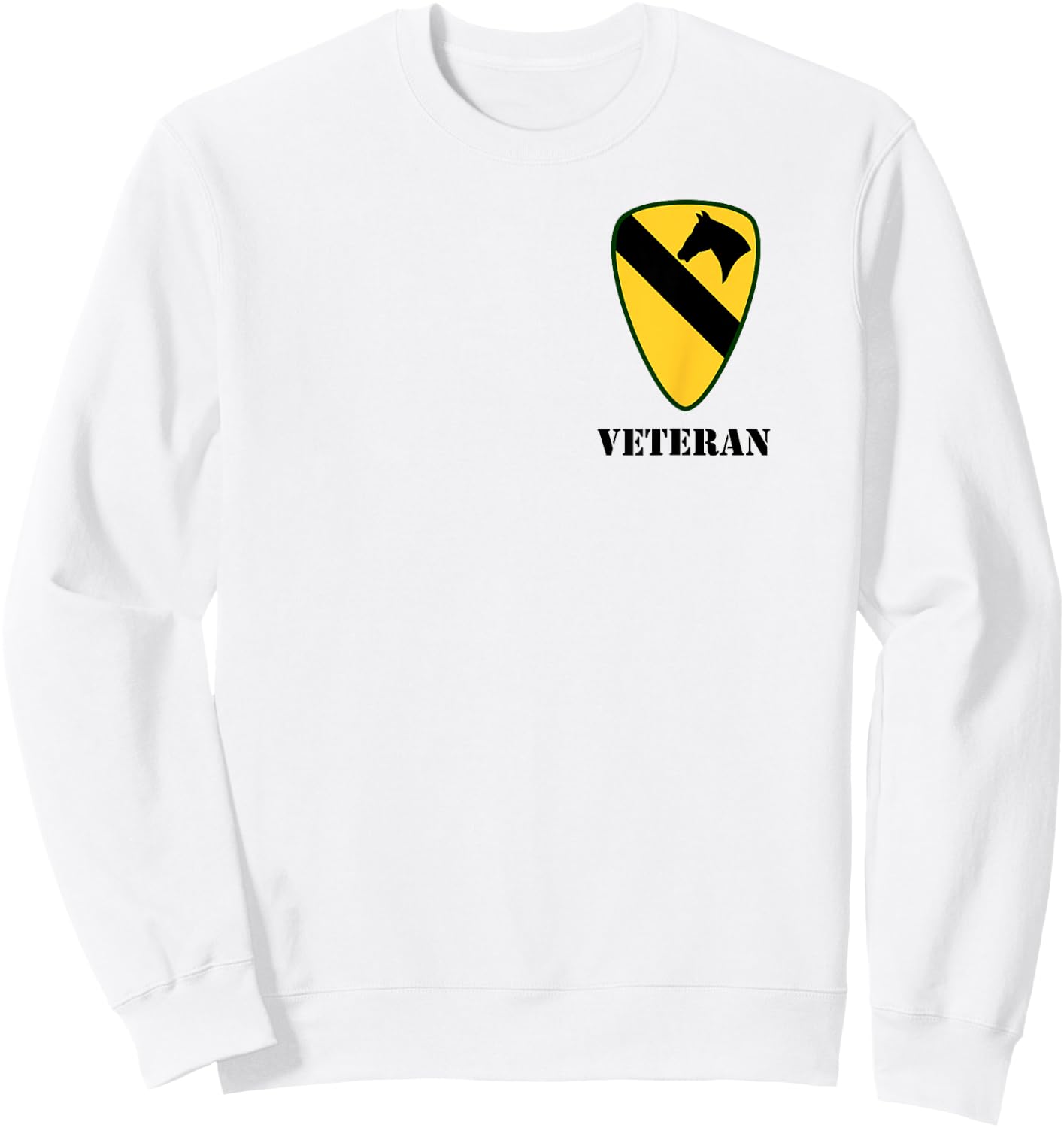 1st Cavalry Shirt - 1st CAV Shirt - Veteran (White) Sweatshirt - Sweatshirt | White