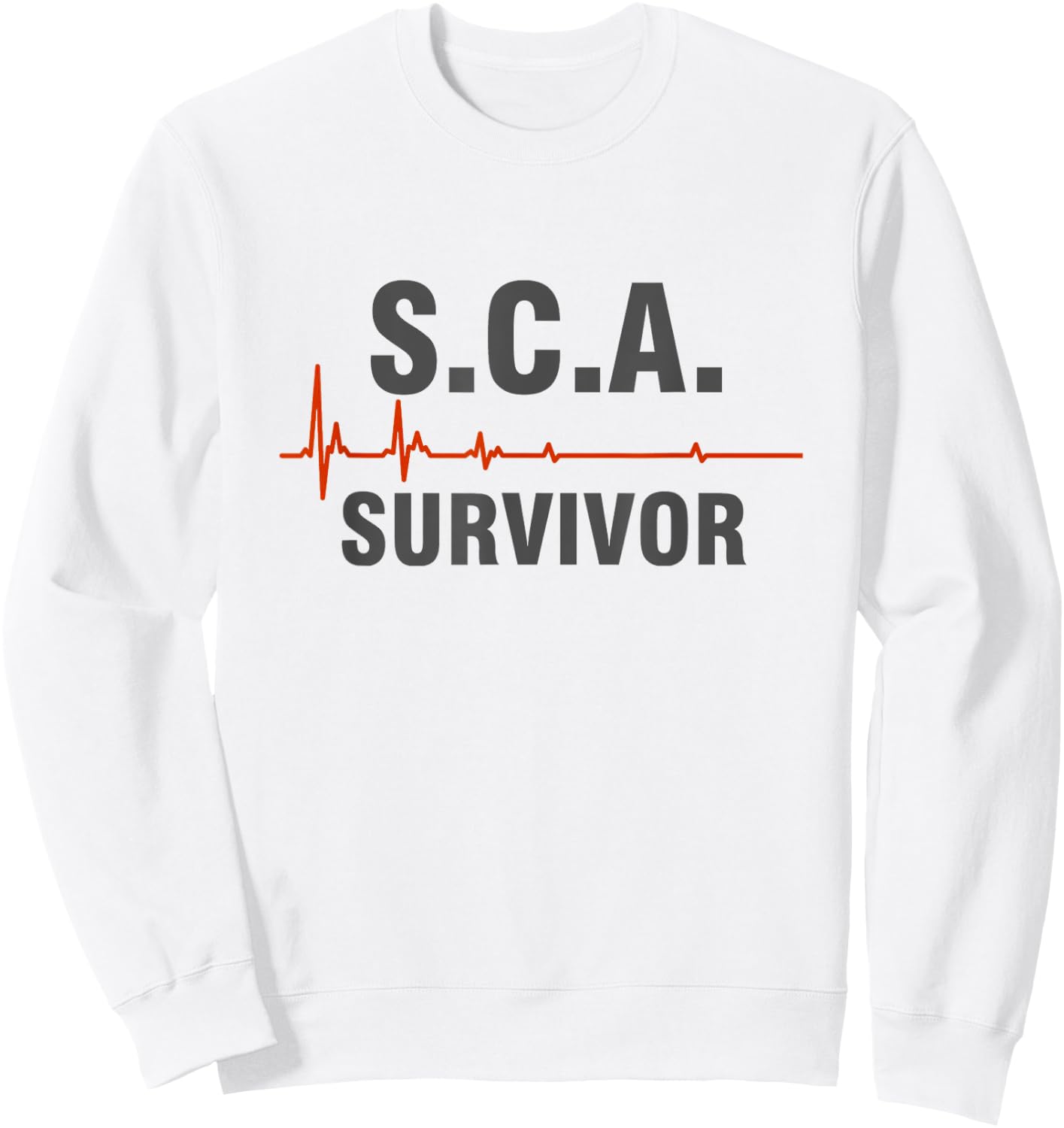 Sudden Cardiac Arrest Survivor Sweatshirt - Sweatshirt | White