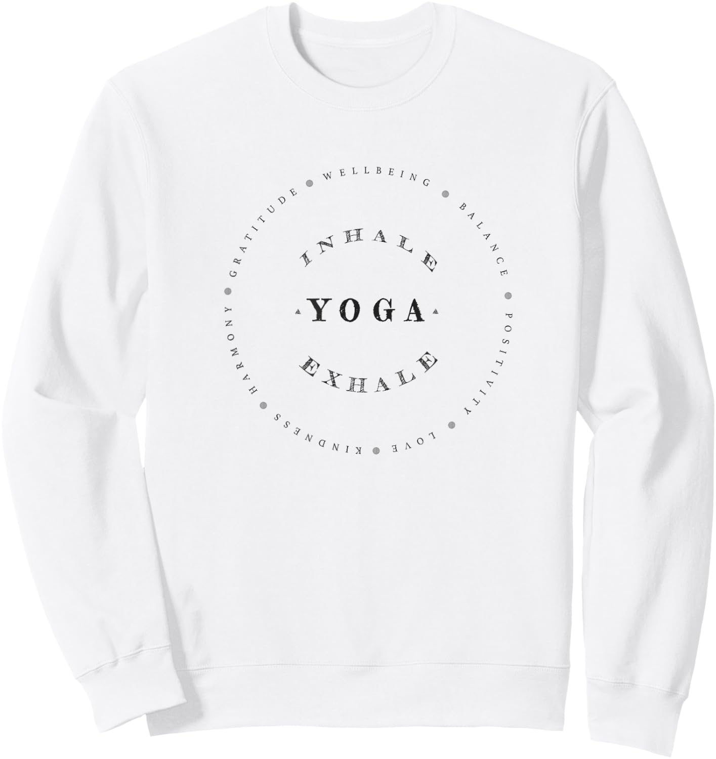Inhale Exhale Yoga Sweatshirt - Sweatshirt | White