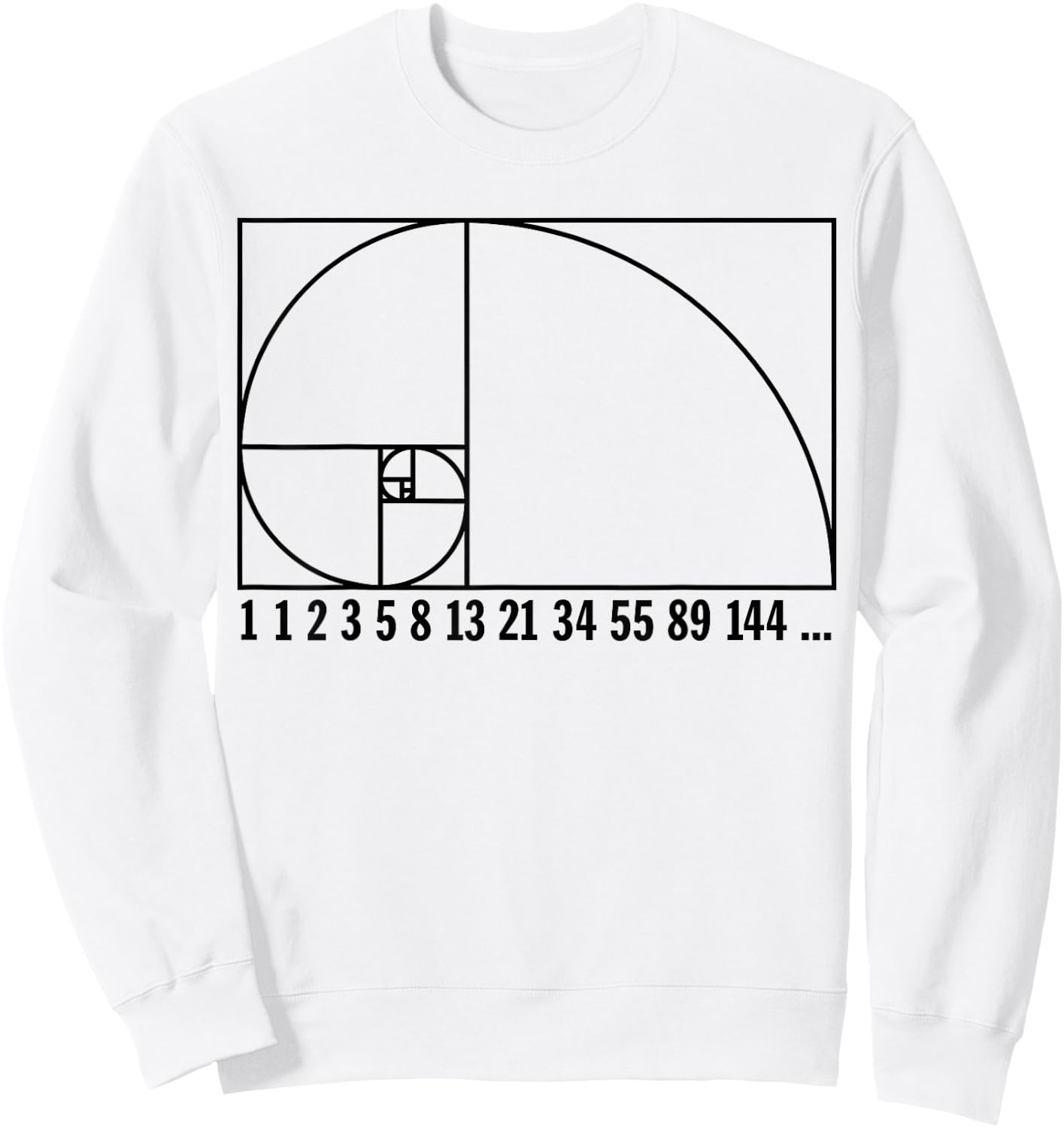 Fibonacci Spiral - Number Sequence black - Science Sweatshirt - Sweatshirt | White
