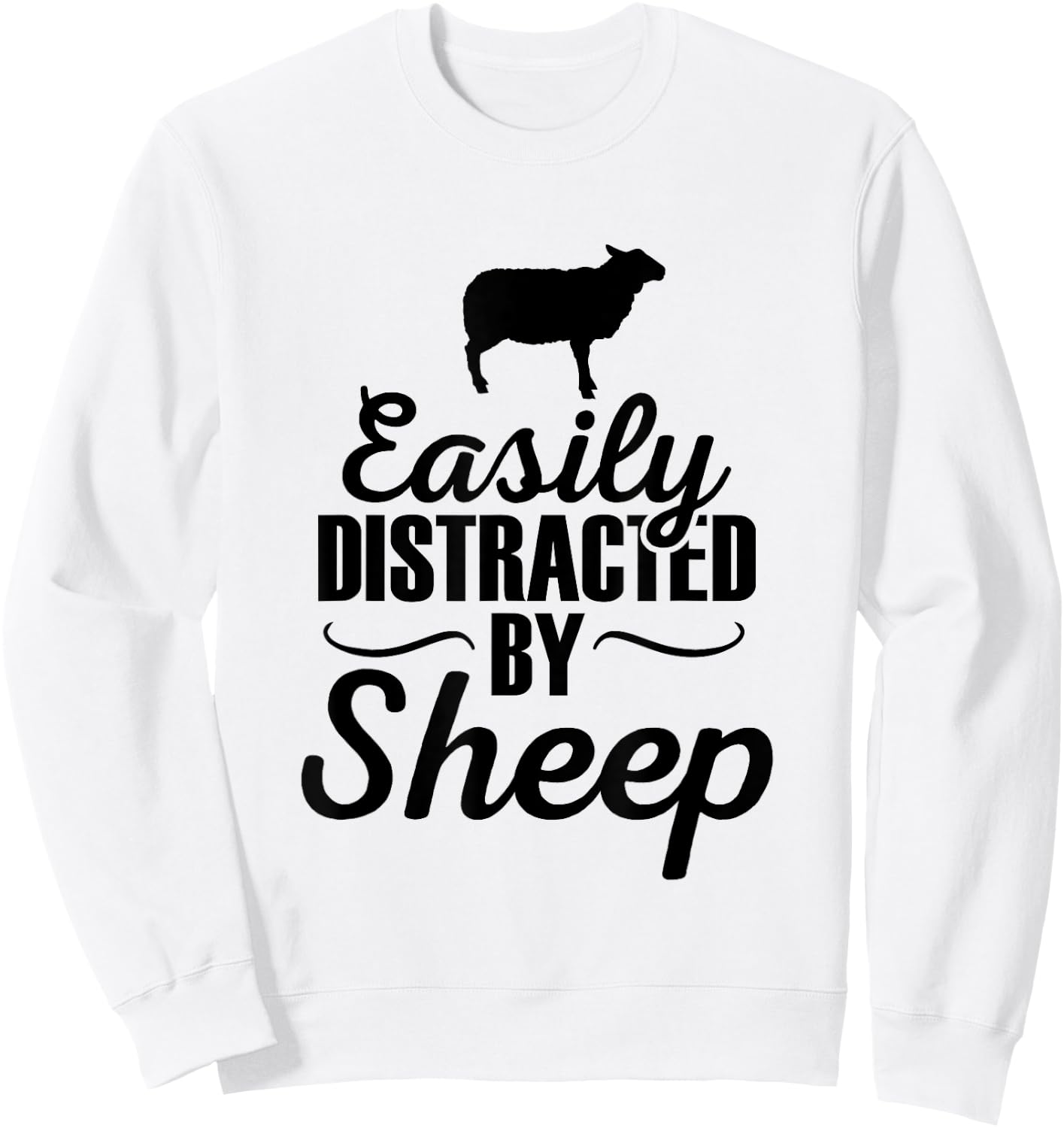 Easily Distracted By Sheep - Sheep Gifts For Sheep Lovers Sweatshirt - Sweatshirt | White