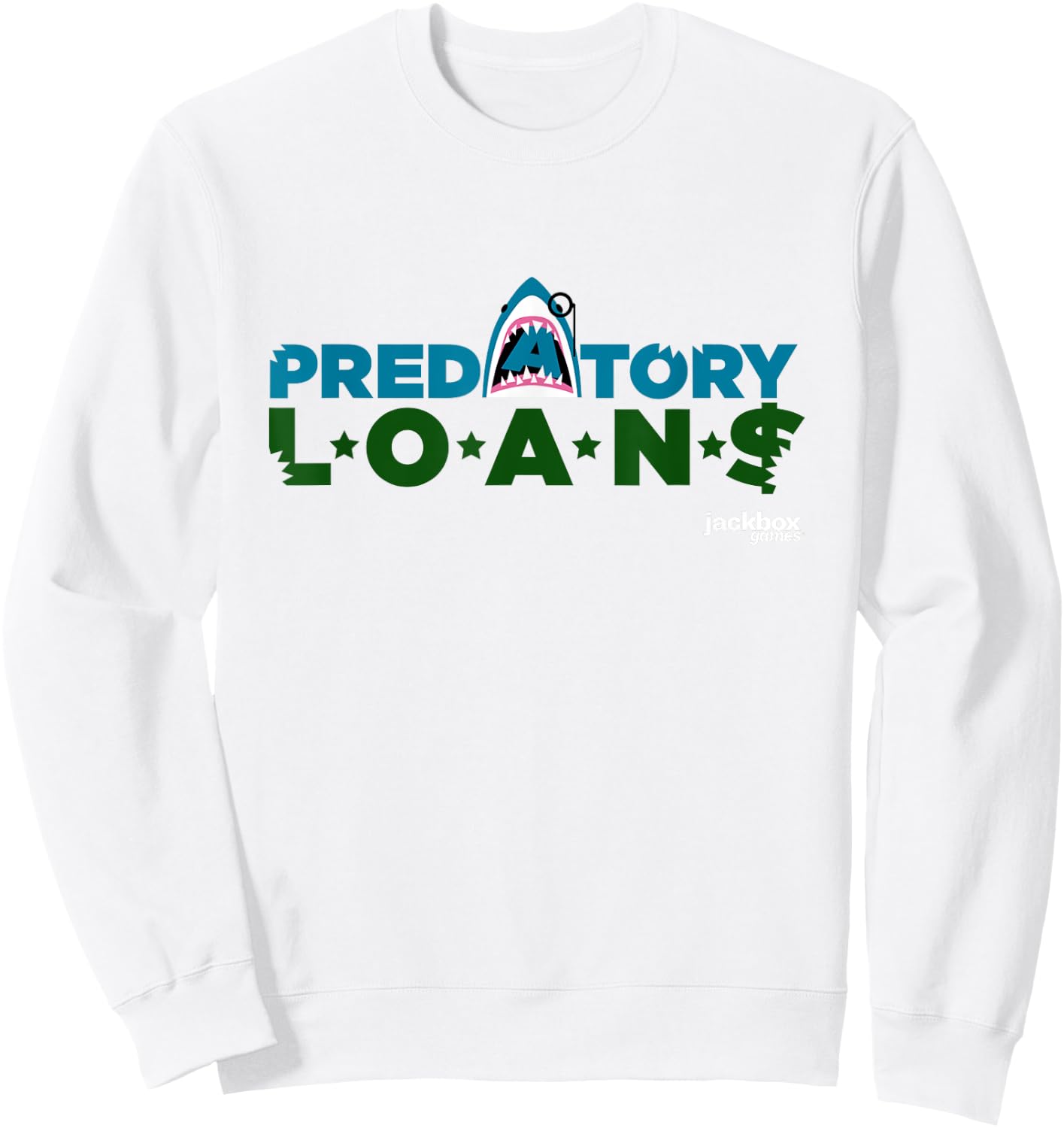 Bidiots Predatory Loans Sweatshirt - Sweatshirt | White