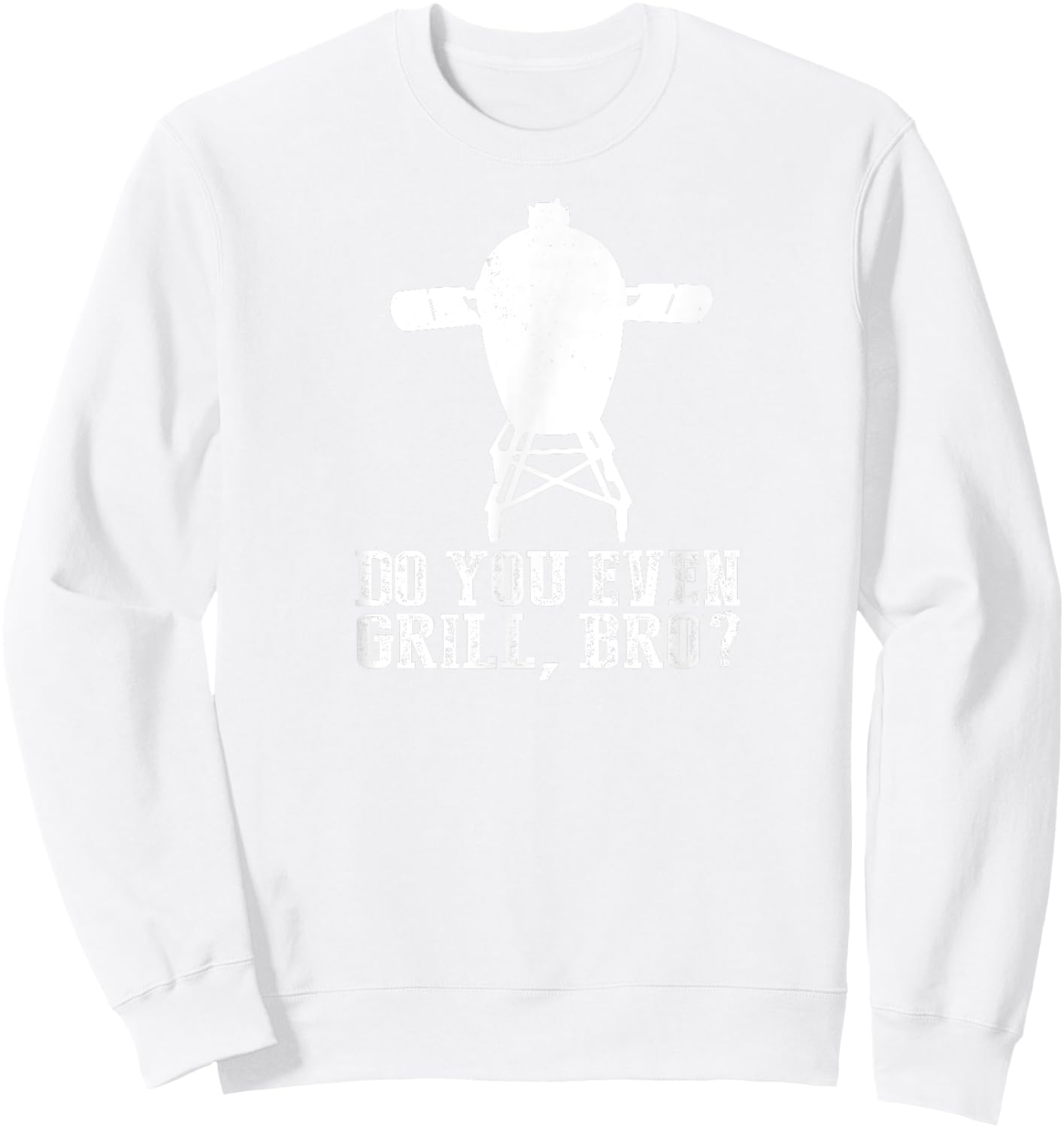 Funny BBQ Grilling Big Egg Smoker Accessories Fan T Shirts Sweatshirt - Sweatshirt | White