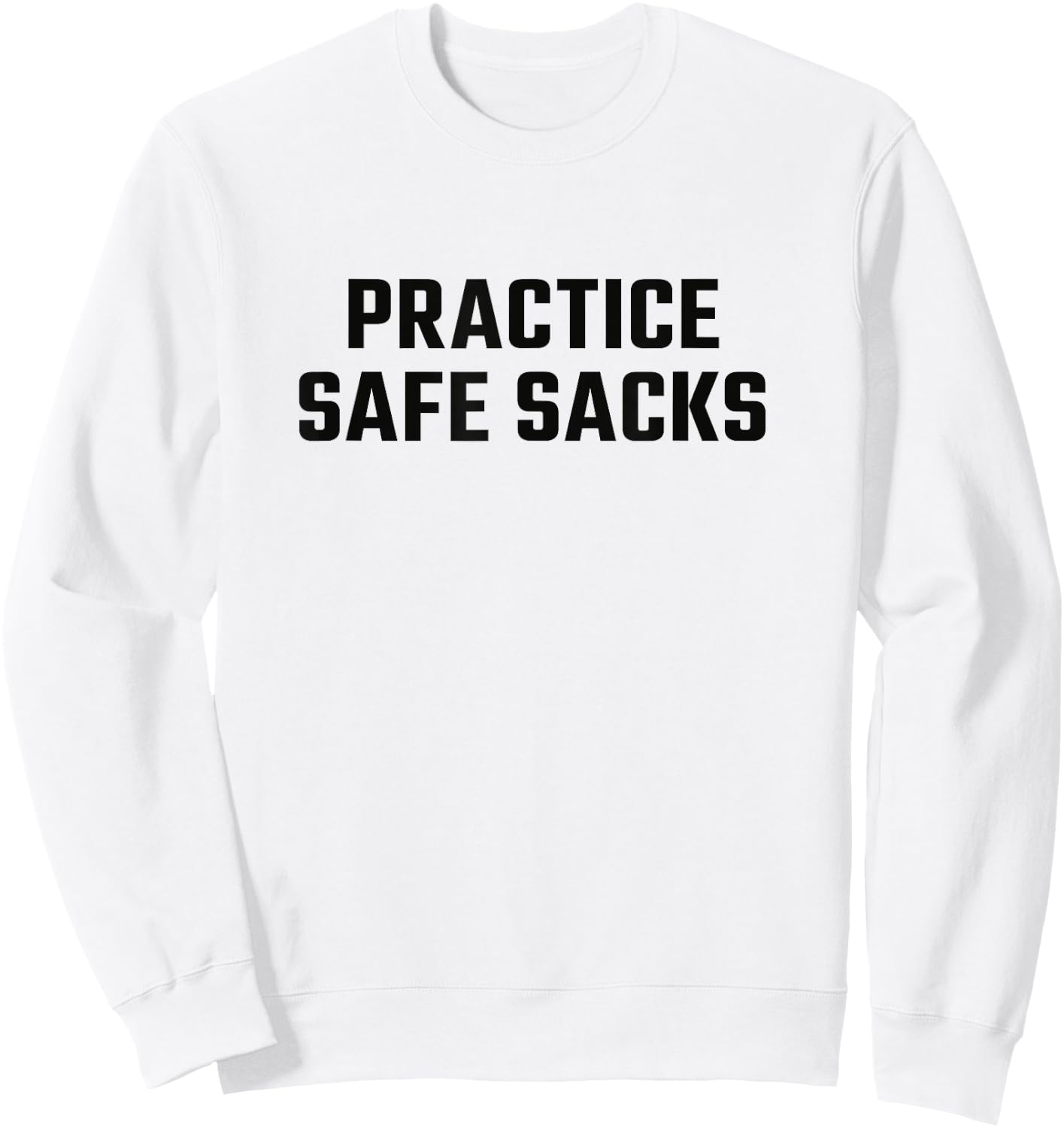 Practice Safe Sacks, Lazy Halloween Football Sweatshirt - Sweatshirt | White