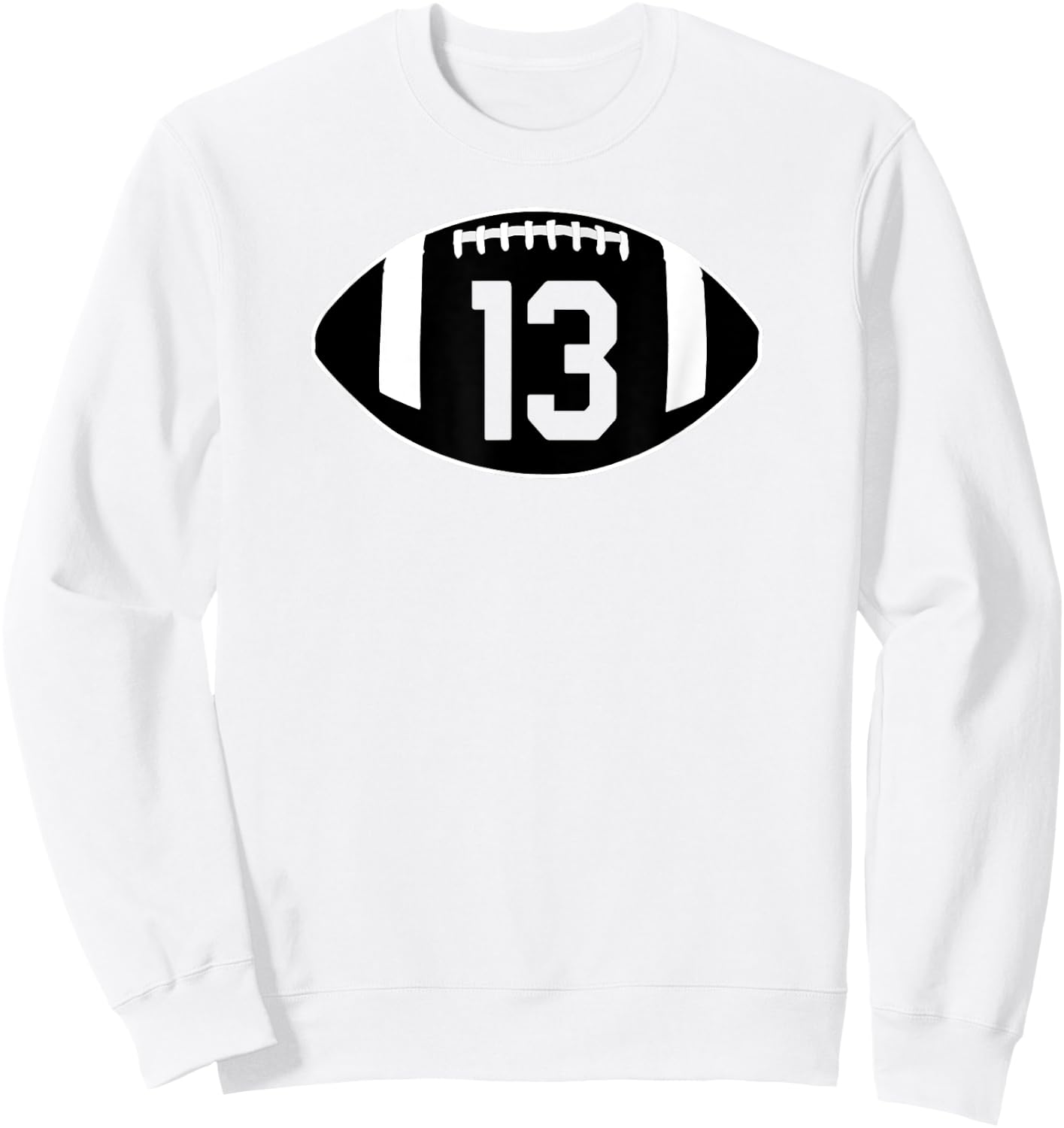 Football Jersey Number 13 Jersey Art-Player Number Sweatshirt - Sweatshirt | White