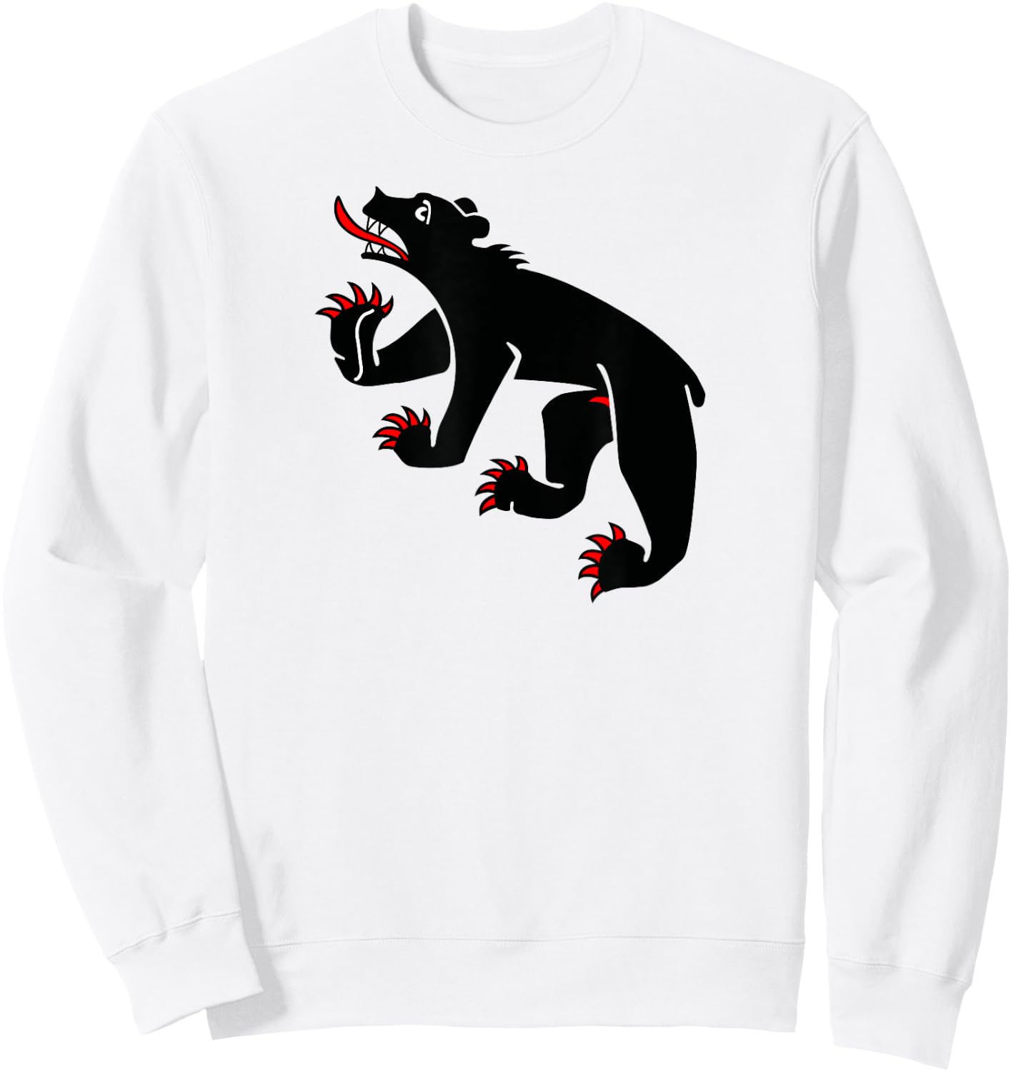 Bern Bear - Swiss City and Canton Crest Sweatshirt - Sweatshirt | White
