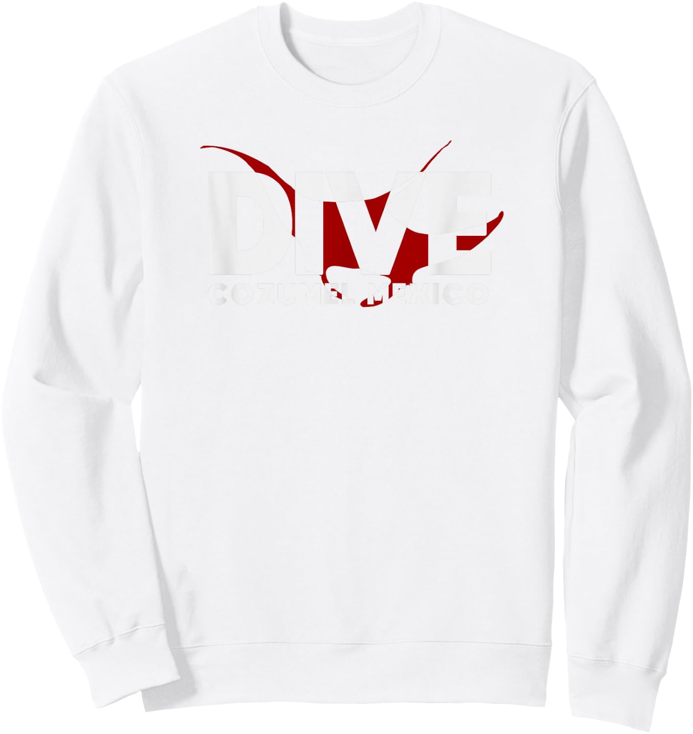 DIVE Cozumel Mexico SCUBA DIVING Diver Manta Ray Sweatshirt - Sweatshirt | White