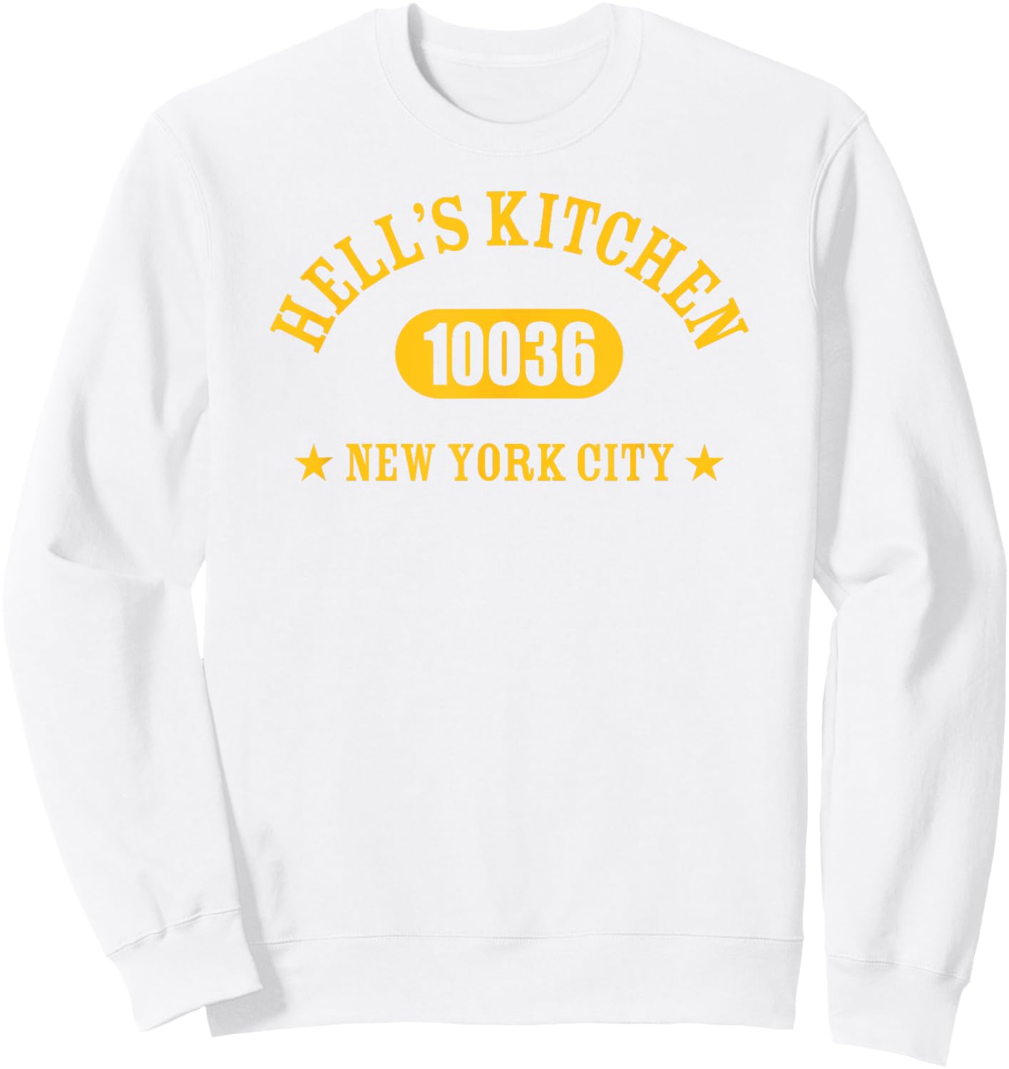 HELL’S KITCHEN 10036 NEW YORK CITY / NYC Athletic Design Sweatshirt - Sweatshirt | White