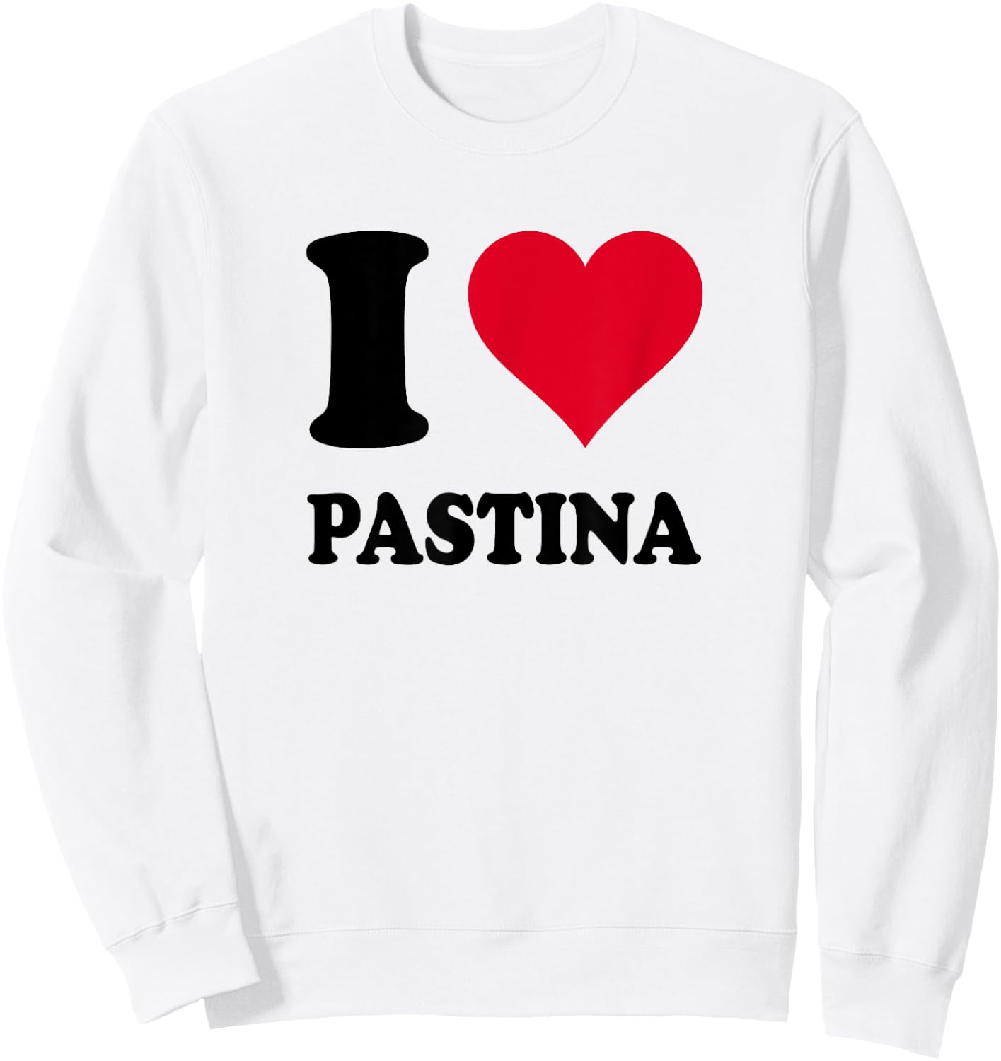 Red Heart I Love Pastina Sweatshirt - Sweatshirt | White