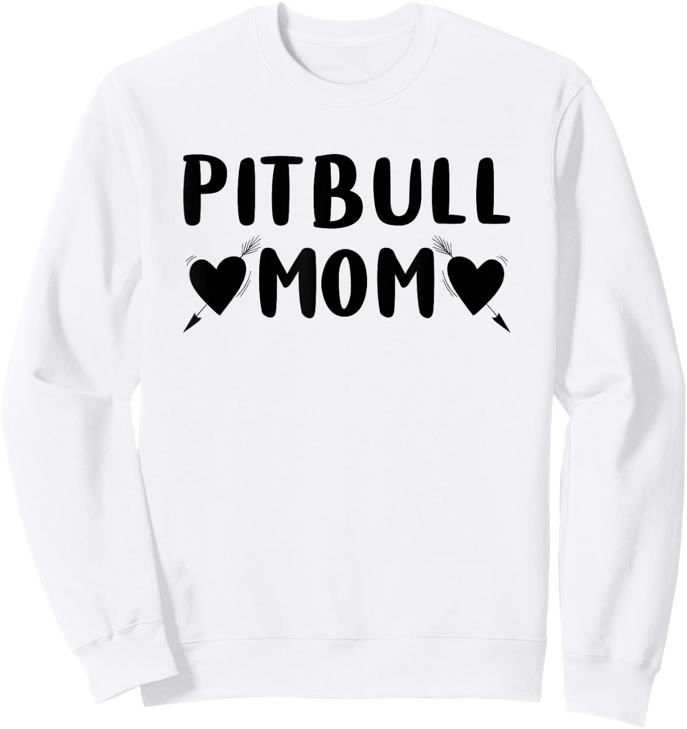 Mama Pitbull Shirt Pajama Funny Gift Mom Sweatshirt - Sweatshirt | White