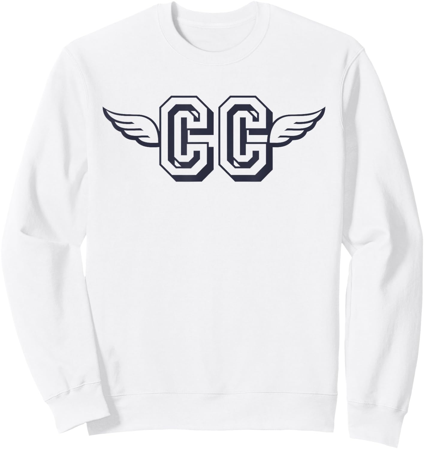 Retro CC Cross Country Running Wings Logo Sweatshirt - Sweatshirt | White