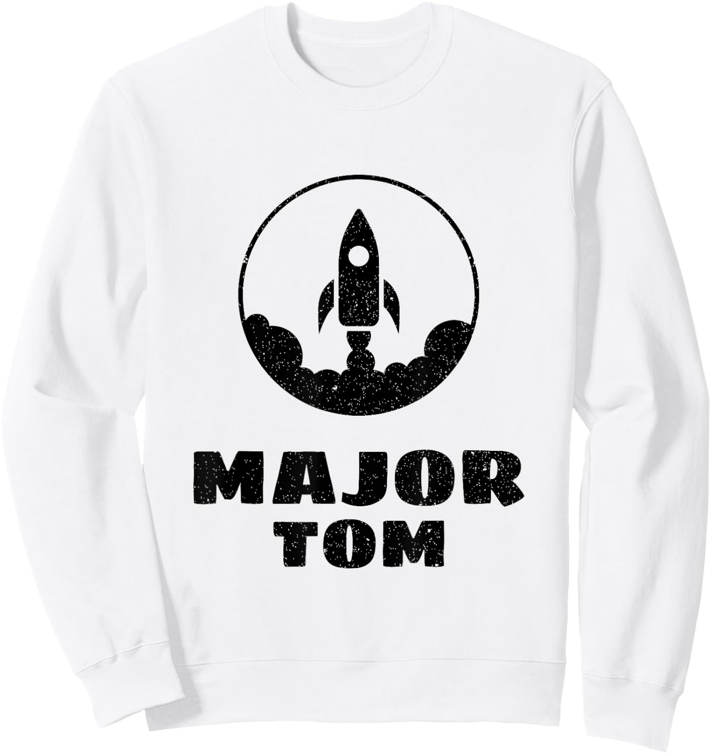 MAJOR TOM funny geeky casual Sweatshirt - Sweatshirt | White