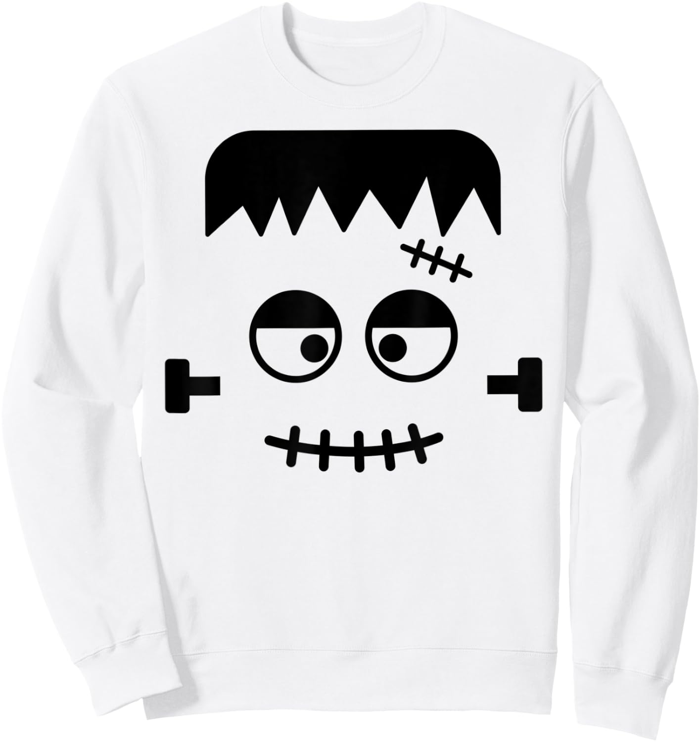 Family Costumes for Halloween | Cute Frankenstein Monster Sweatshirt - Sweatshirt | White