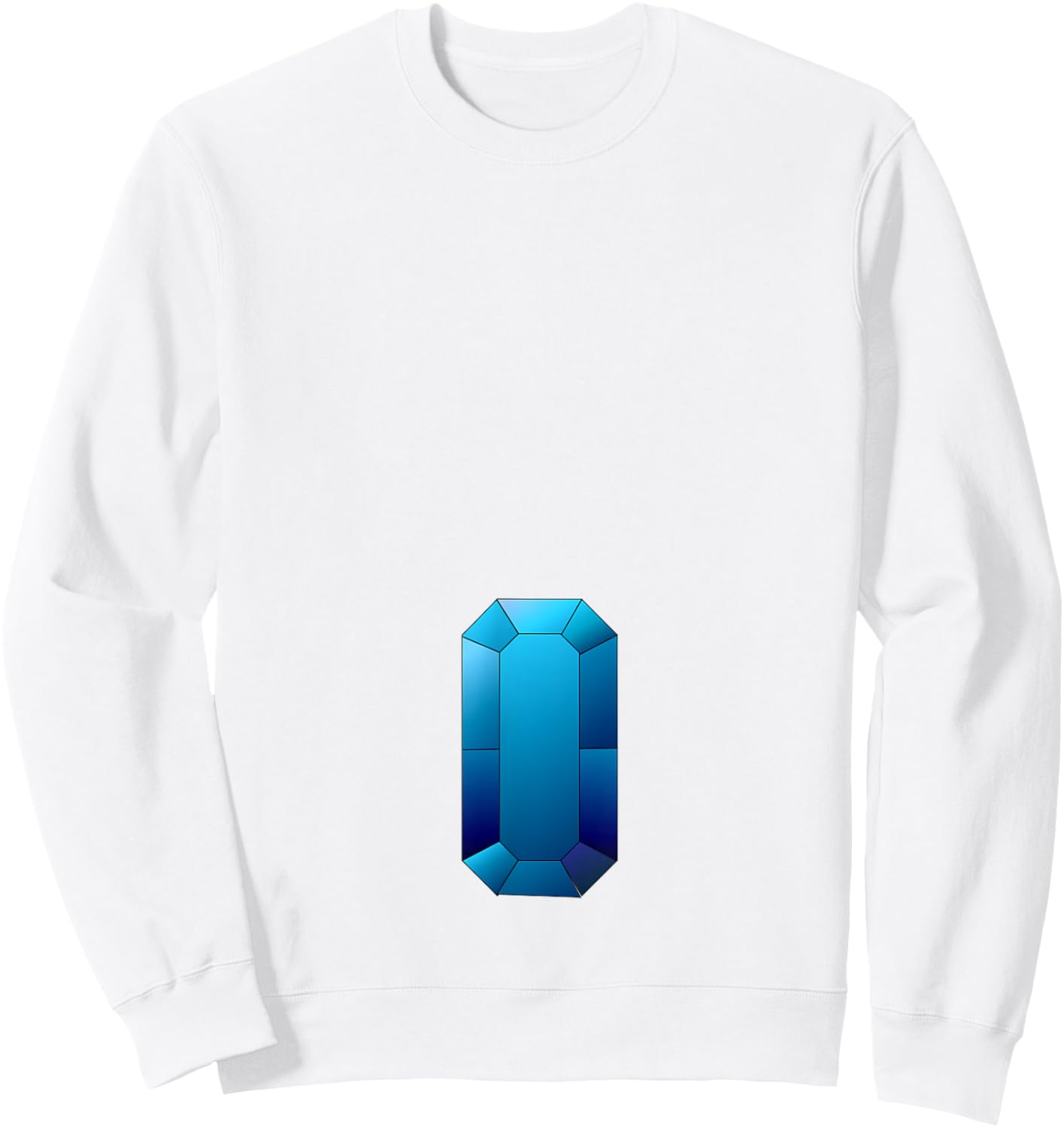 Troll Costume - Gem Belly Button Sweatshirt - Sweatshirt | White