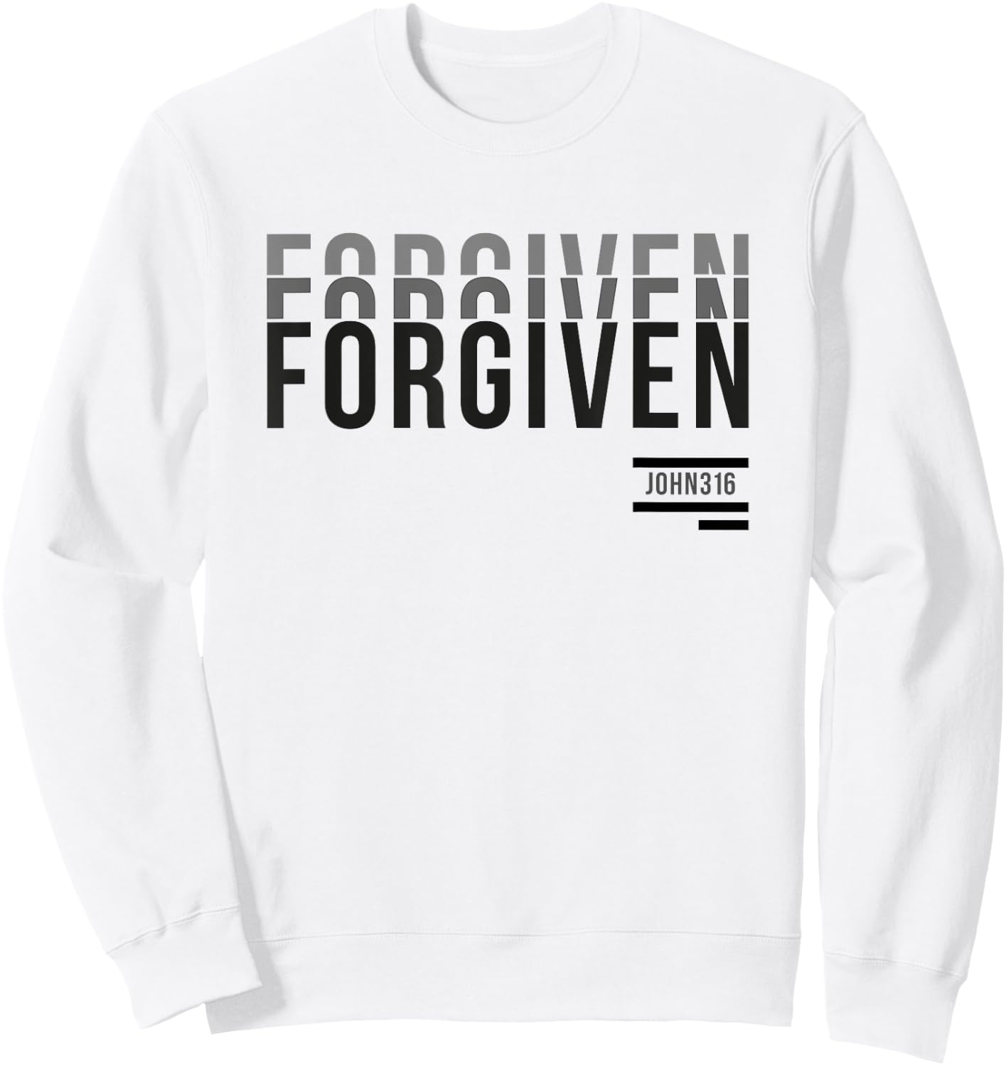 Forgiven Christian Graphic Shirt | Baptism Sweatshirt - Sweatshirt | White