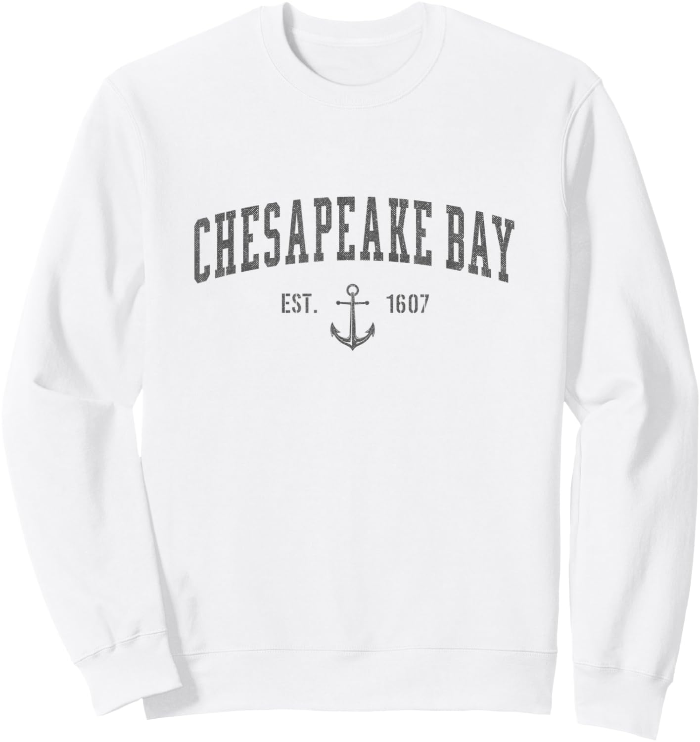 Chesapeake Bay Maryland, Men , Vintage Retro Sweatshirt - Sweatshirt | White
