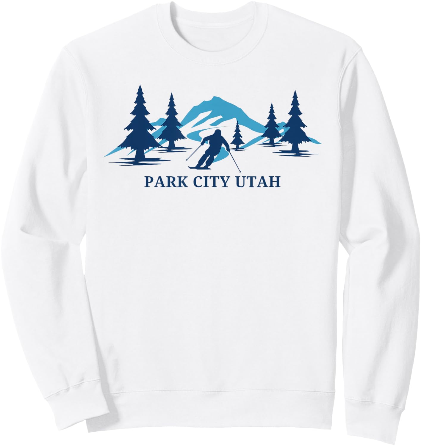 Park City Utah Ski Resort Mountains Sweatshirt - Sweatshirt | White