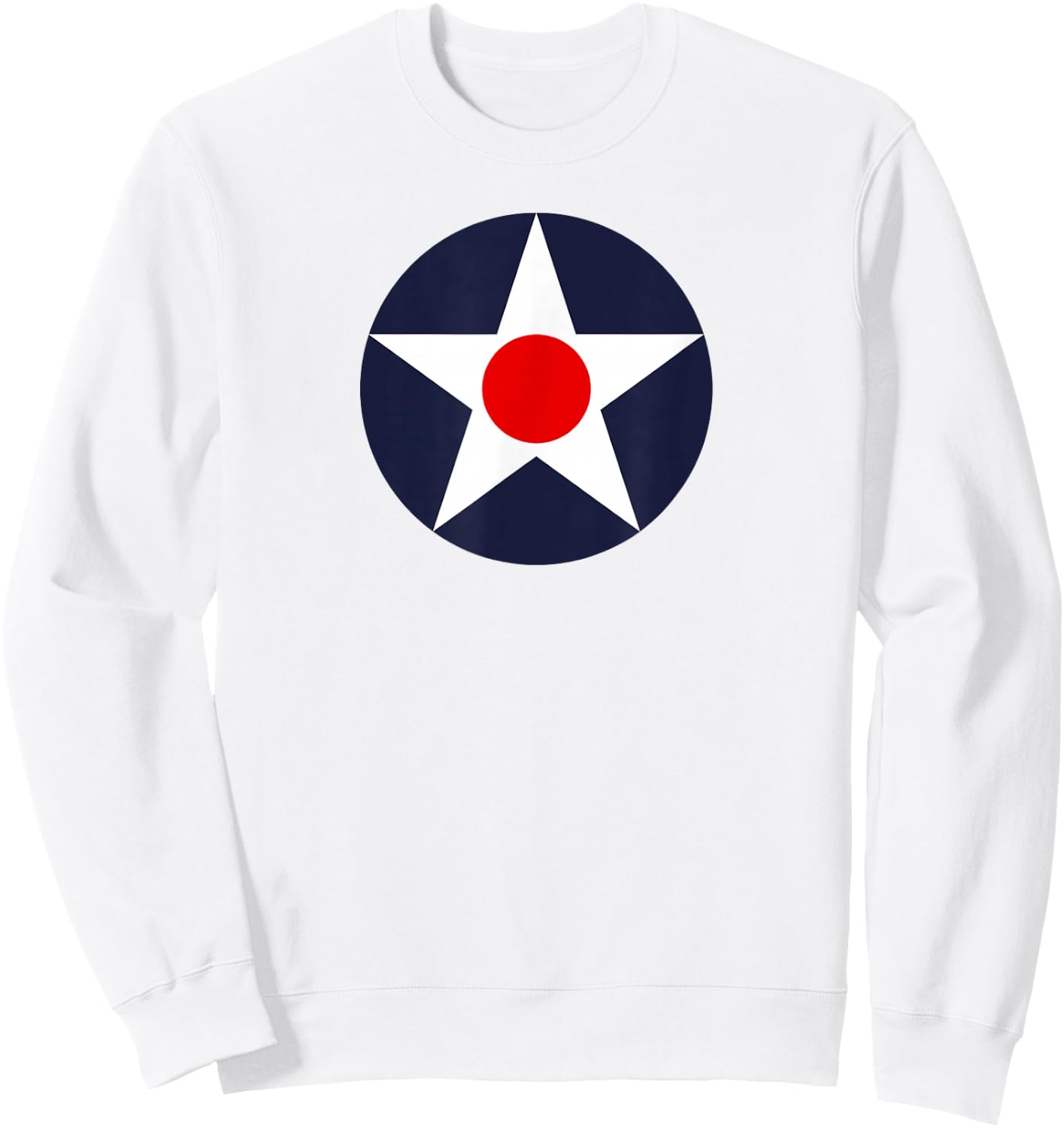 USA American Military Army Tank Airplane Roundel Sweatshirt - Sweatshirt | White
