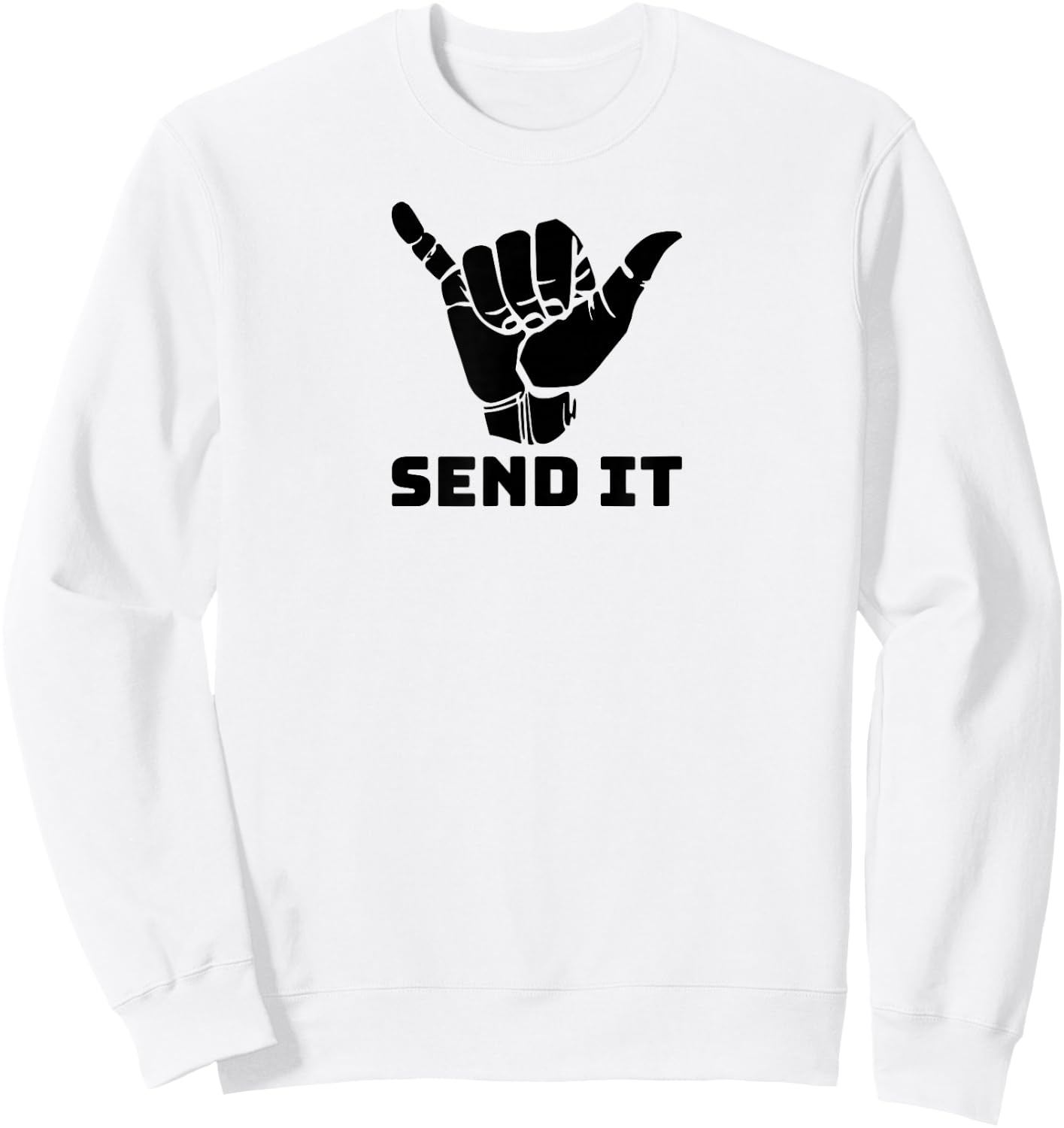 Send It hand signal MTB Sweatshirt - Sweatshirt | White