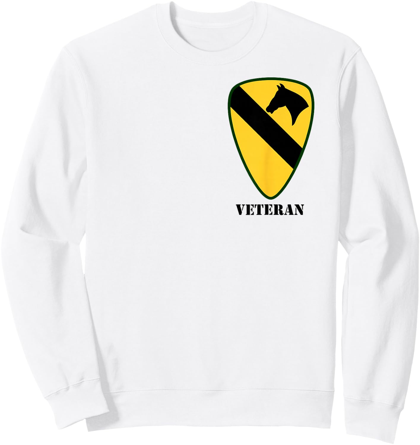 1st Cavalry Shirt - 1st CAV Shirt - Veteran (White) 1.5X Sweatshirt - Sweatshirt | White