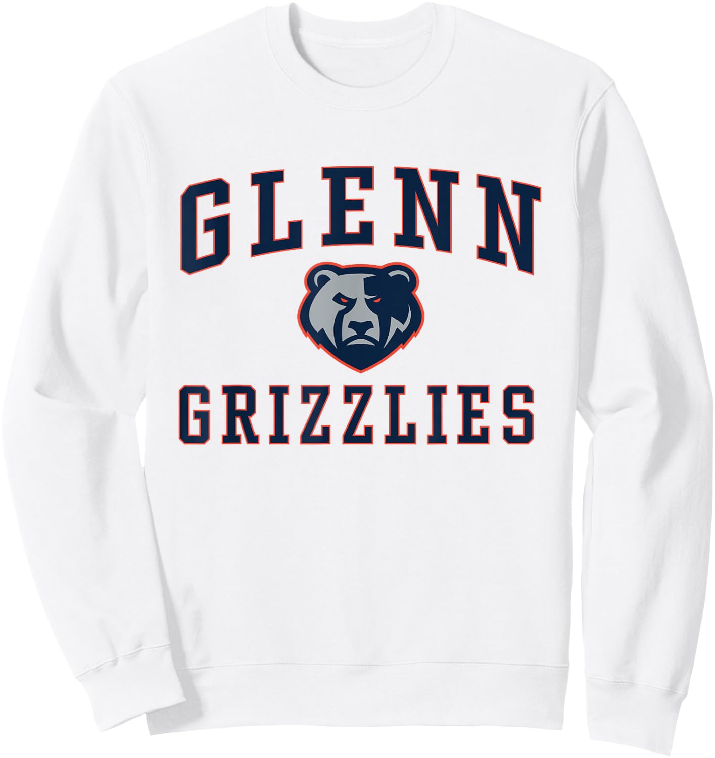 Glenn High School Grizzlies C1 Sweatshirt - Sweatshirt | White