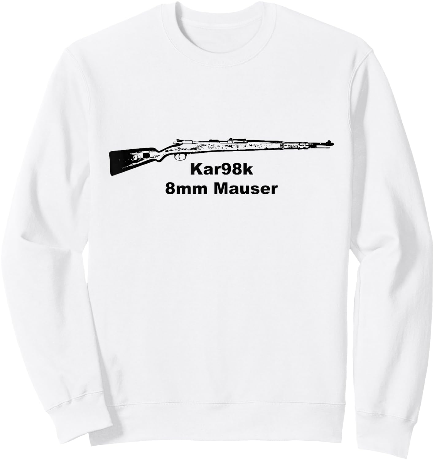 Kar98k Shirt, WWII WW2 Mauser Kar 98 Germany Sweatshirt - Sweatshirt | White