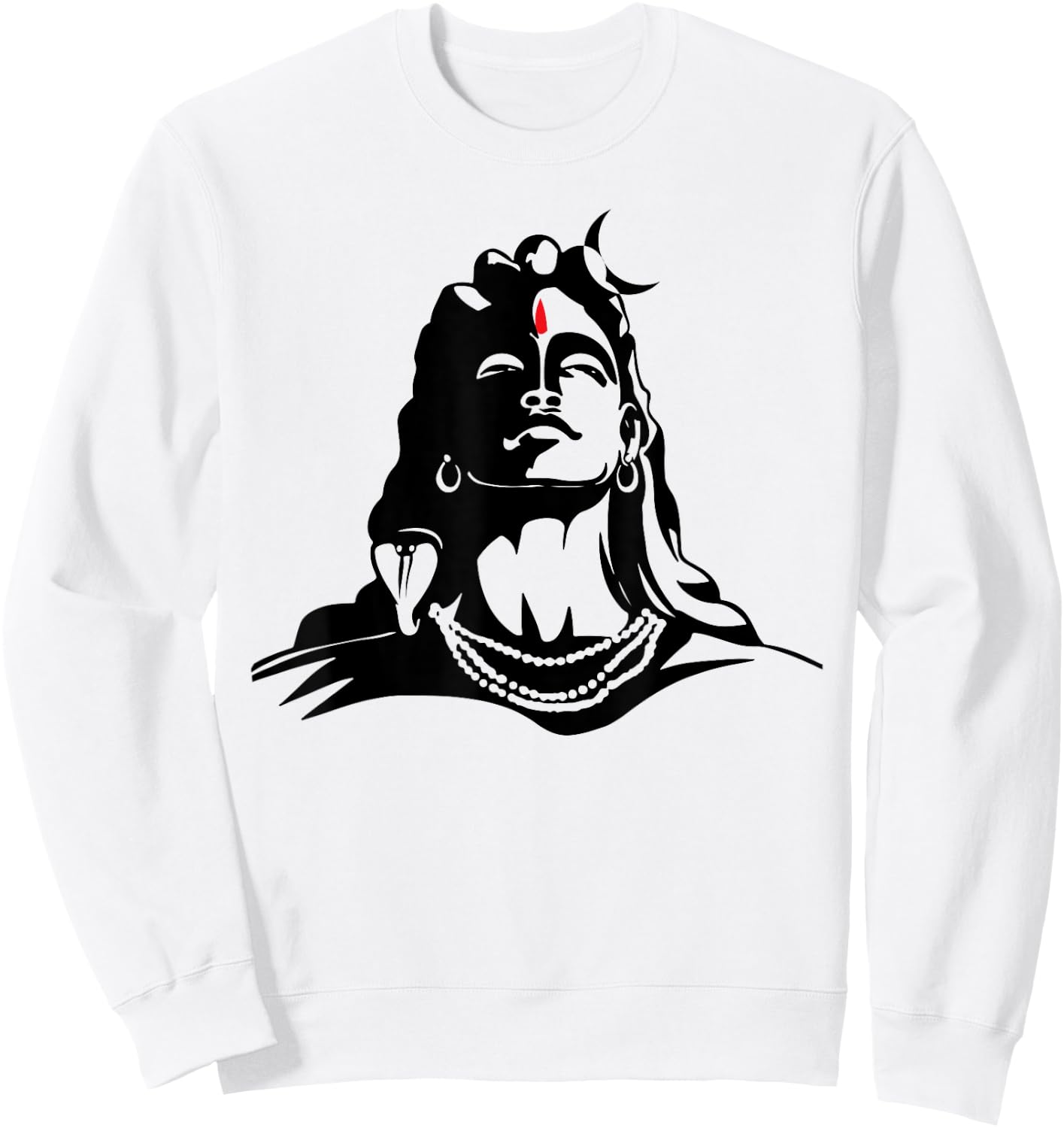 Adiyogi Mahadev Om Namah Shivaya Hindu Sweatshirt - Sweatshirt | White