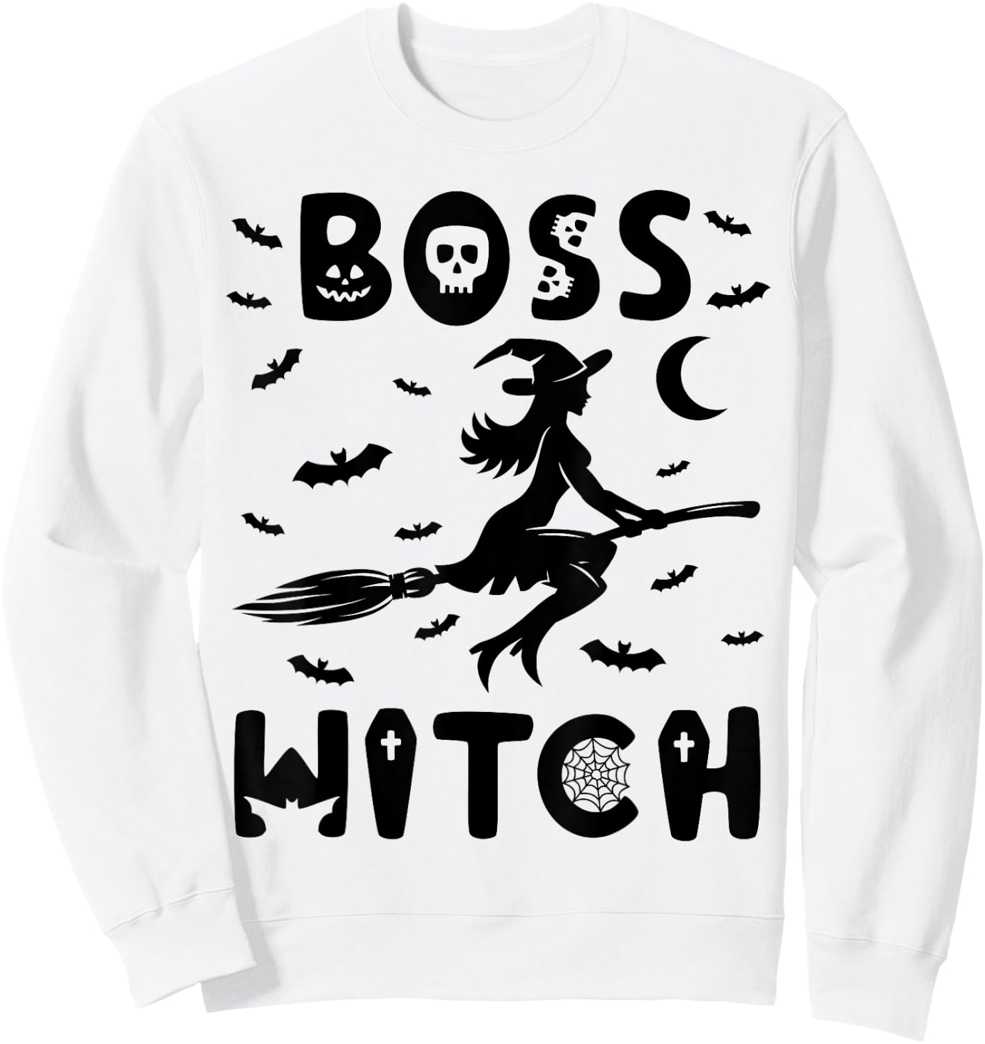 Boss Witch - Funny Halloween Sweatshirt - Sweatshirt | White