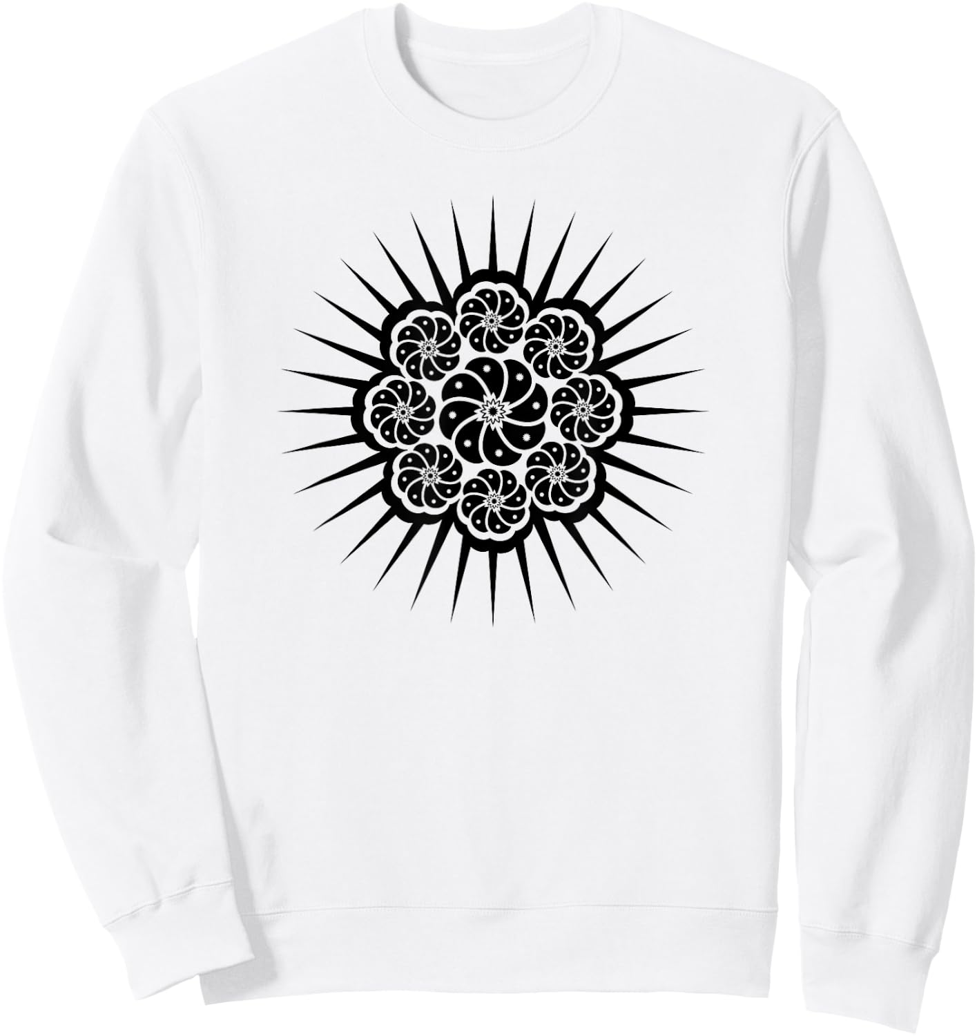 Peyote Cactus Symbol Mandala Lophophora Williamsii Desert Sweatshirt - Sweatshirt | White