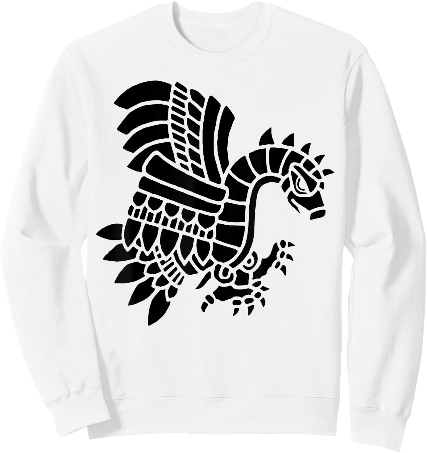 Mayan Aztec Indian Eagle Bird Sweatshirt - Sweatshirt | White