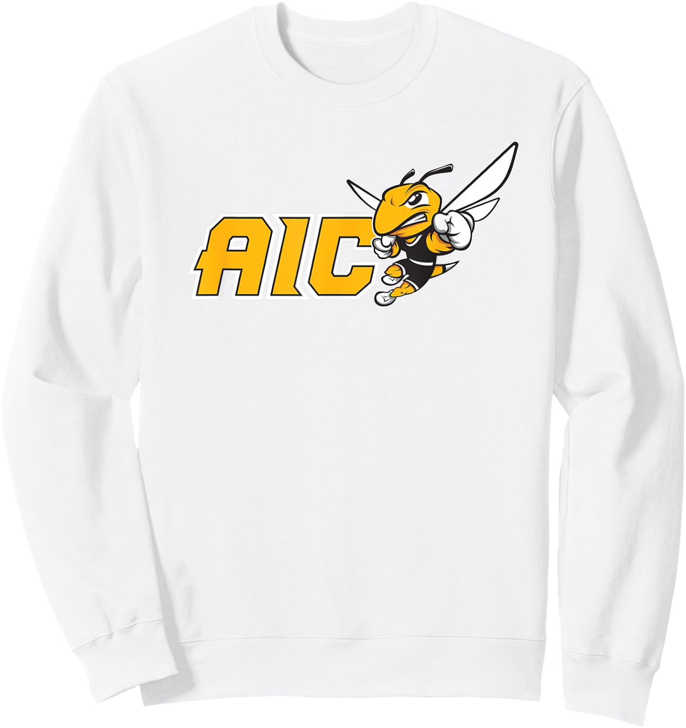 American International College AIC Yellow Jackets Sweatshirt - Sweatshirt | White