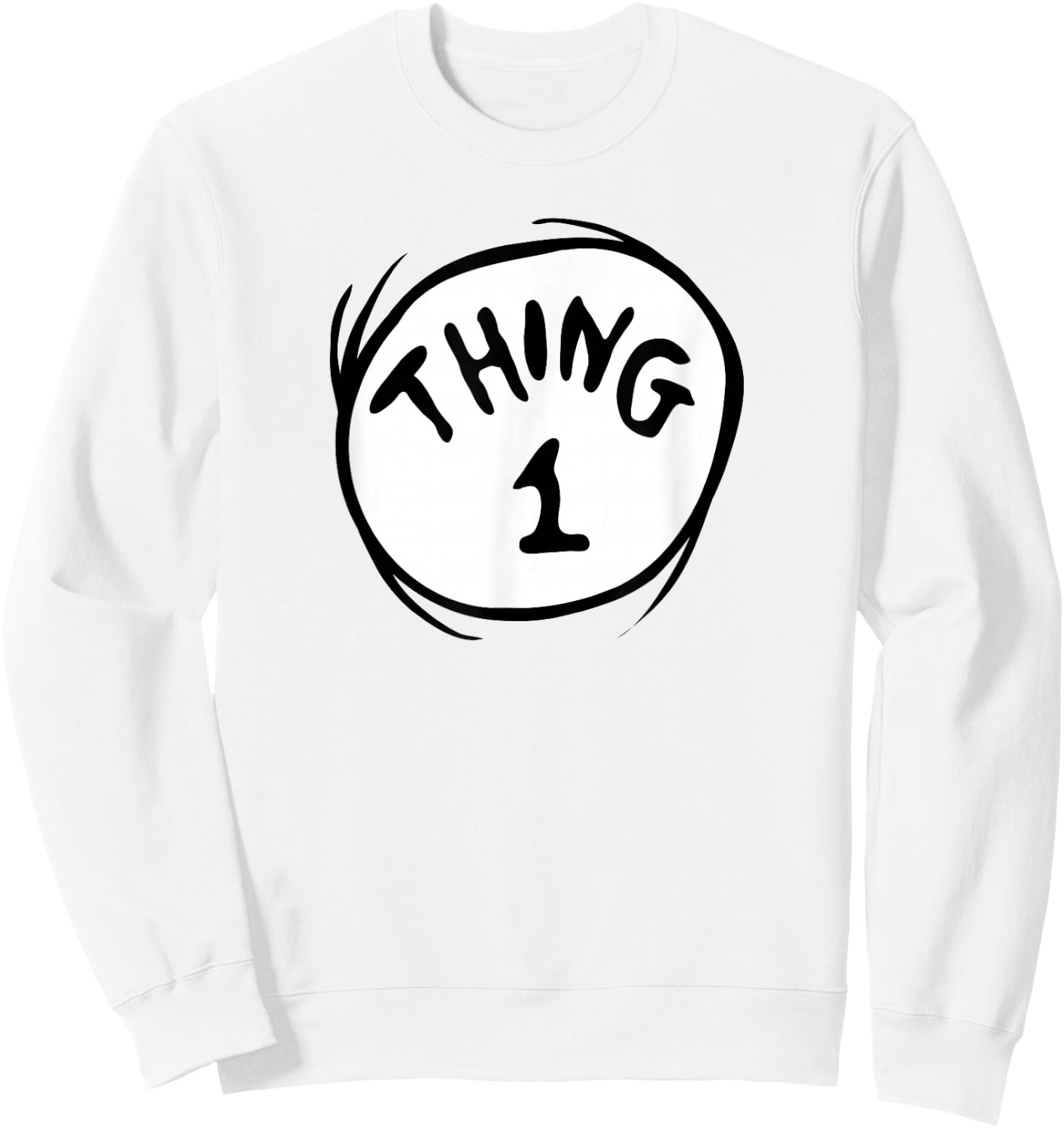 Dr. Seuss Thing 1 Emblem Sweatshirt - Sweatshirt | White