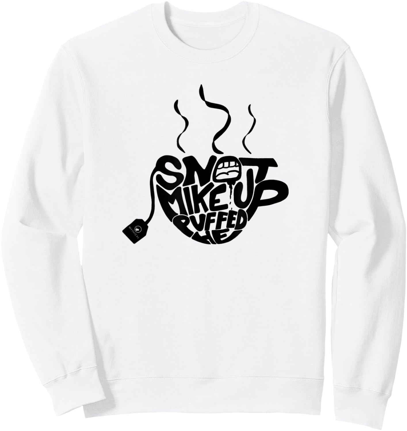 Snot Mike Up Puffed He (White) Sweatshirt - Sweatshirt | White