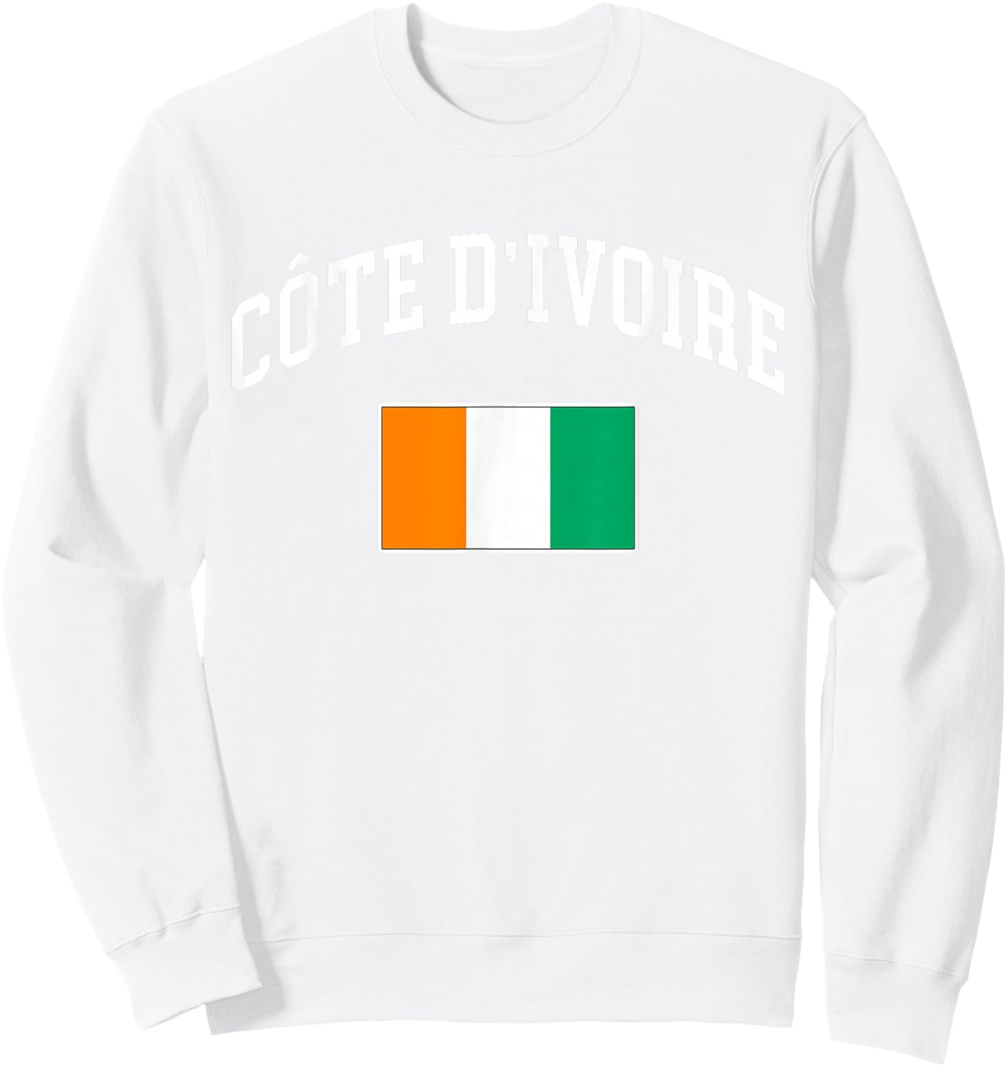 Côte D'Ivoire Flag Ivorian Retro Vintage Classic Graphic Sweatshirt - Sweatshirt | White