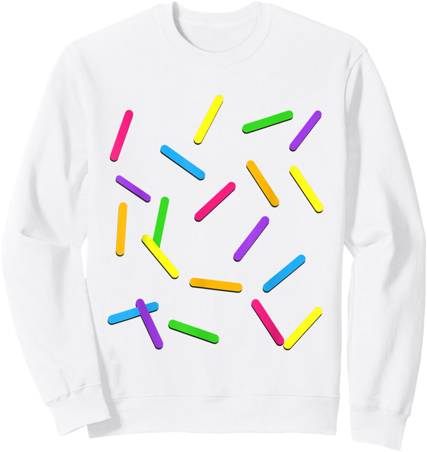 Easy Halloween Costume Ice Cream Rainbow Sprinkles Vanilla Sweatshirt - Sweatshirt | White