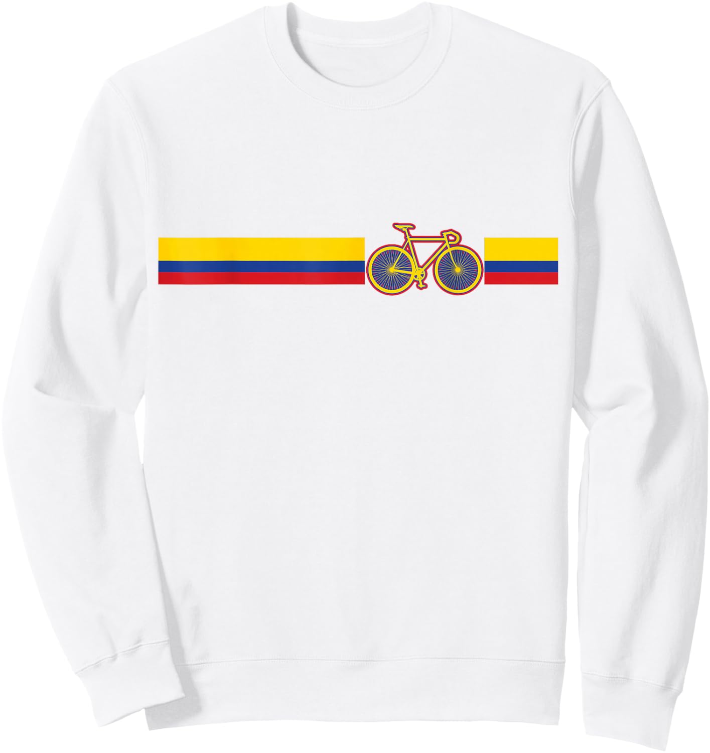 Colombian Cycling Shirt Colombia Flag Cyclist Bicycle Gift Sweatshirt - Sweatshirt | White