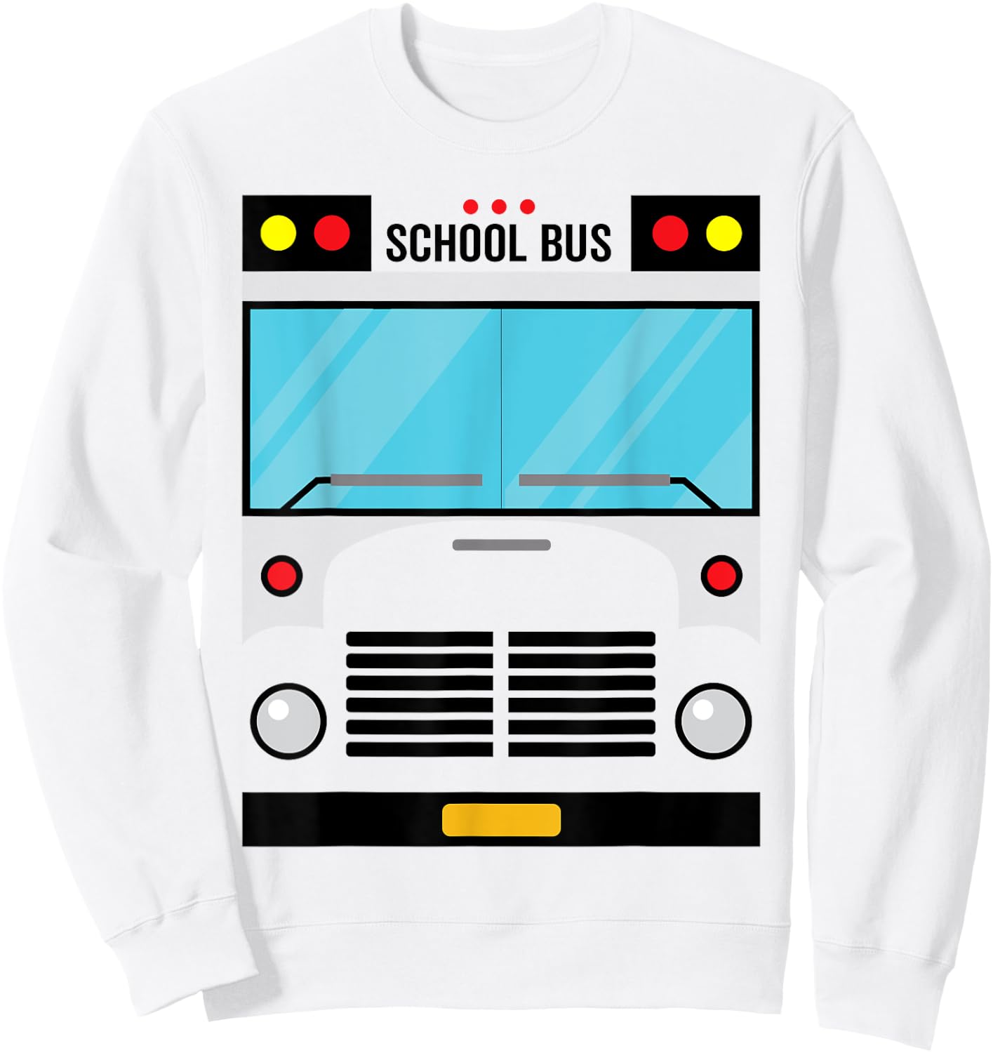 School Bus Costume Simple Halloween Costume Easy Oufit Sweatshirt - Sweatshirt | White
