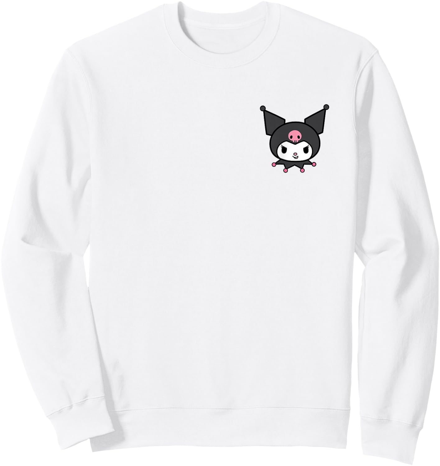 Sanrio Kuromi Front and Back Logo Shirt Sweatshirt - Sweatshirt | White