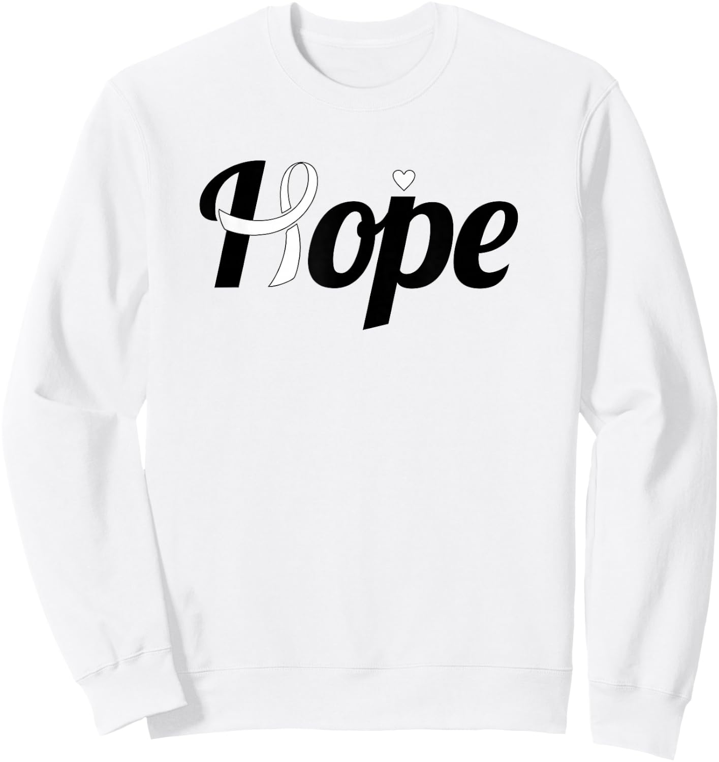 Hope - Lung Cancer Shirt Gift Lung Cancer Support Sweatshirt - Sweatshirt | White