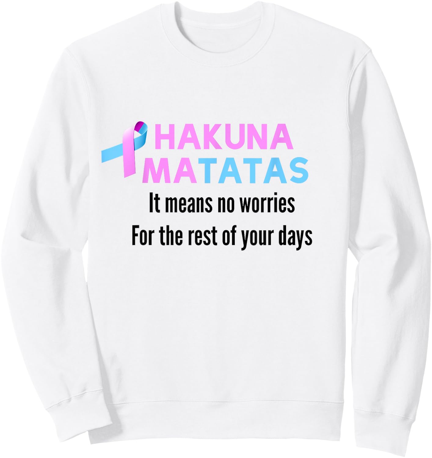 Previvor breast cancer awareness shirt Sweatshirt - Sweatshirt | White