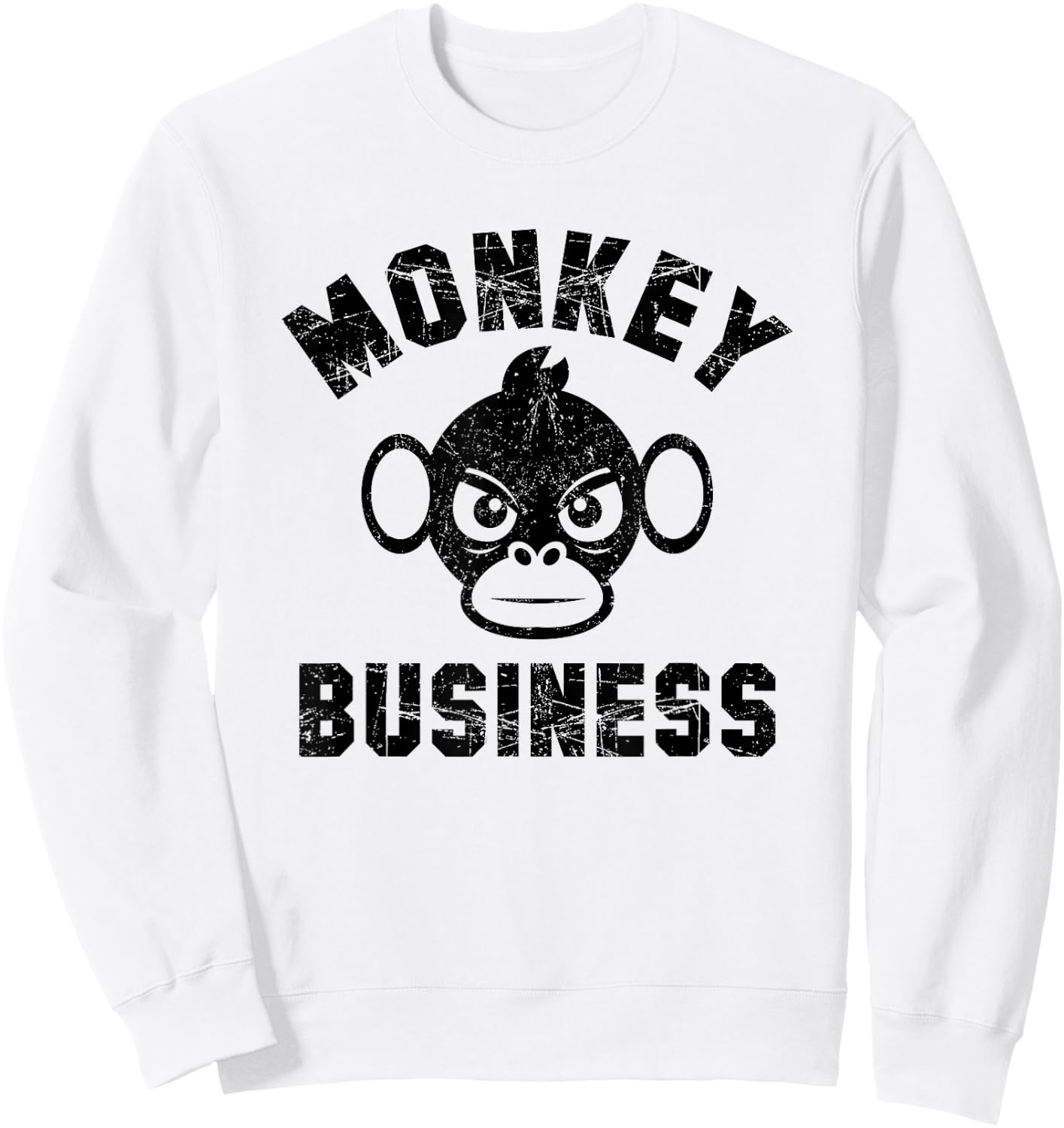 Coolest Monkey In The Jungle funny Business shirt Sweatshirt - Sweatshirt | White