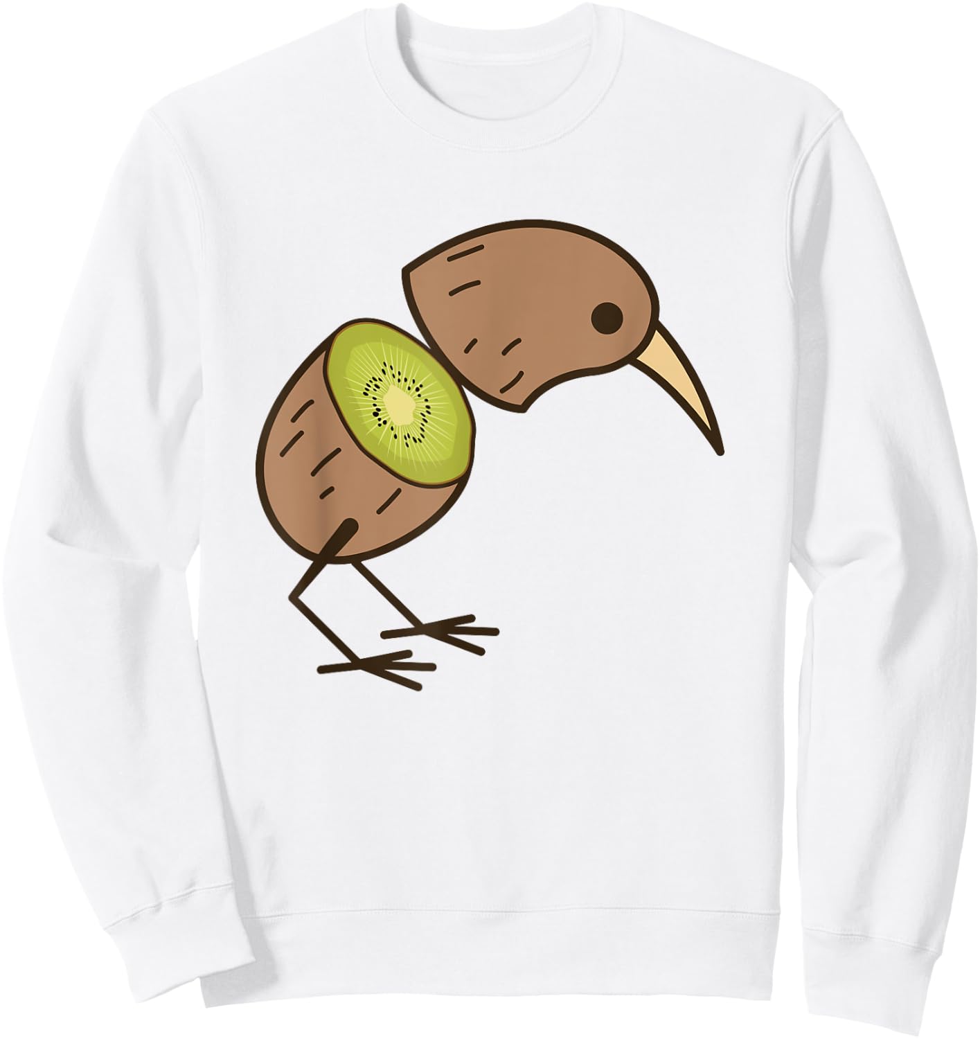 Kiwi Bird Shirt | Cute Fruitarian Fowls Gift Sweatshirt - Sweatshirt | White
