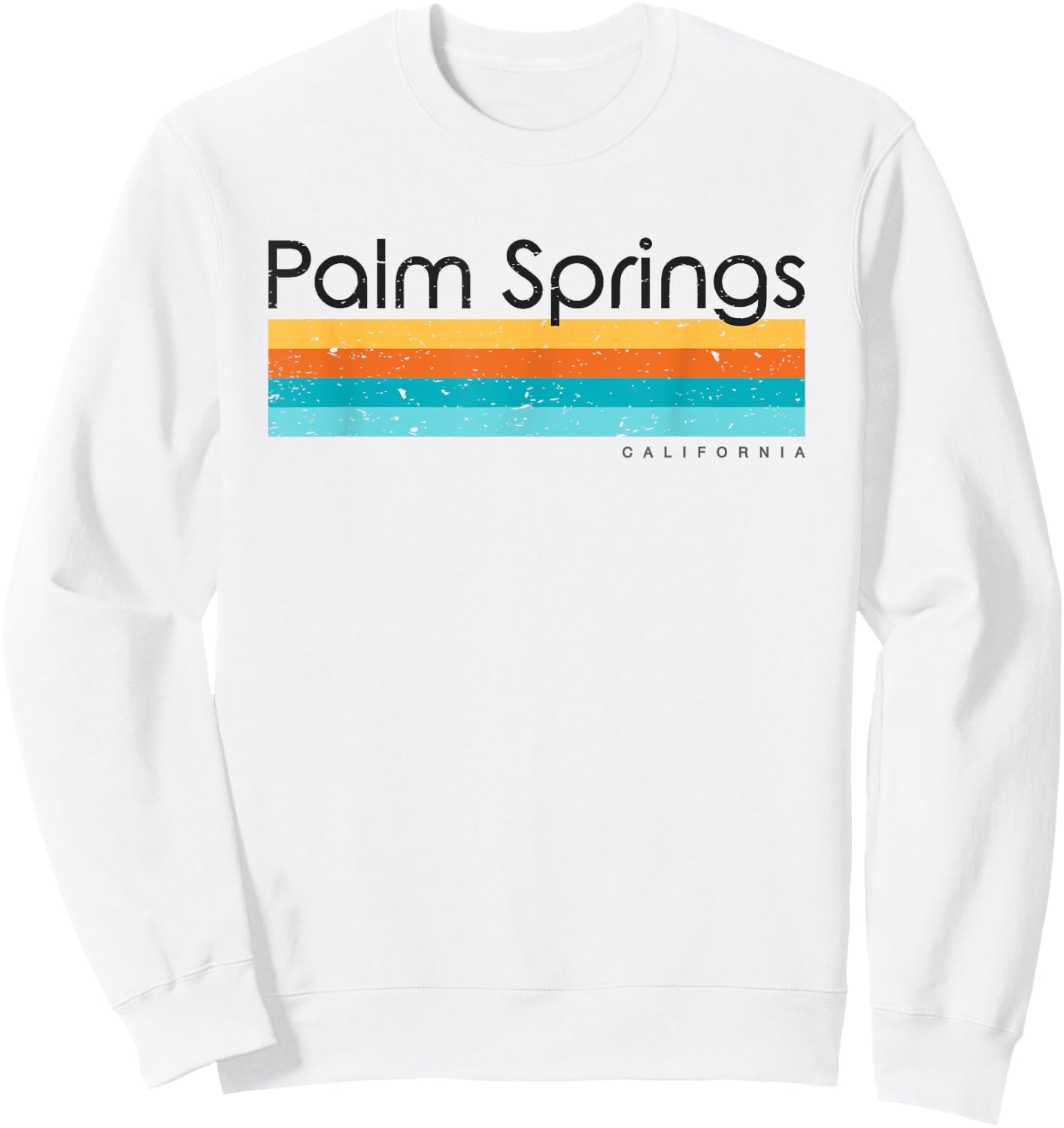Vintage Palm Springs California CA Retro Design Sweatshirt - Sweatshirt | White