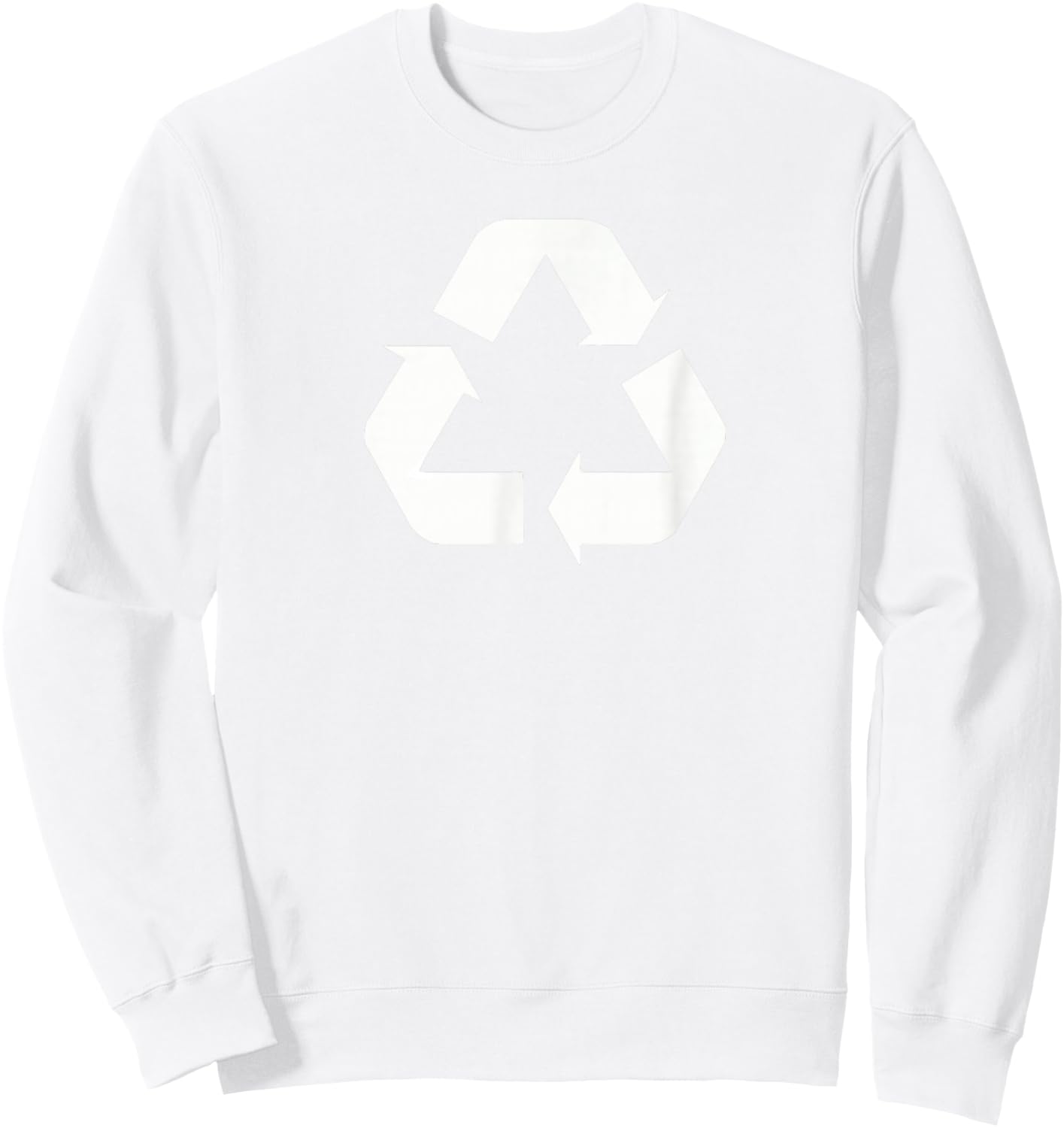 Classic Green-White Recycle Sign Design Standard Sweatshirt - Sweatshirt | White