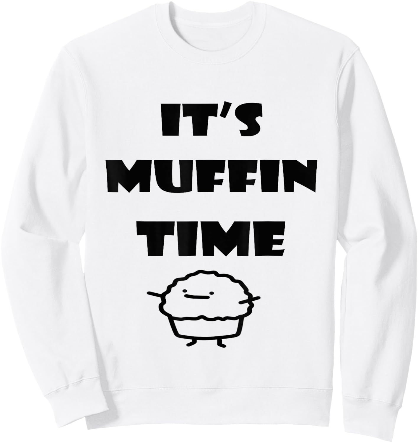 JOY It's Muffin Time - Men's Blue Classic Fit Short Sleeve Sweatshirt - Sweatshirt | White