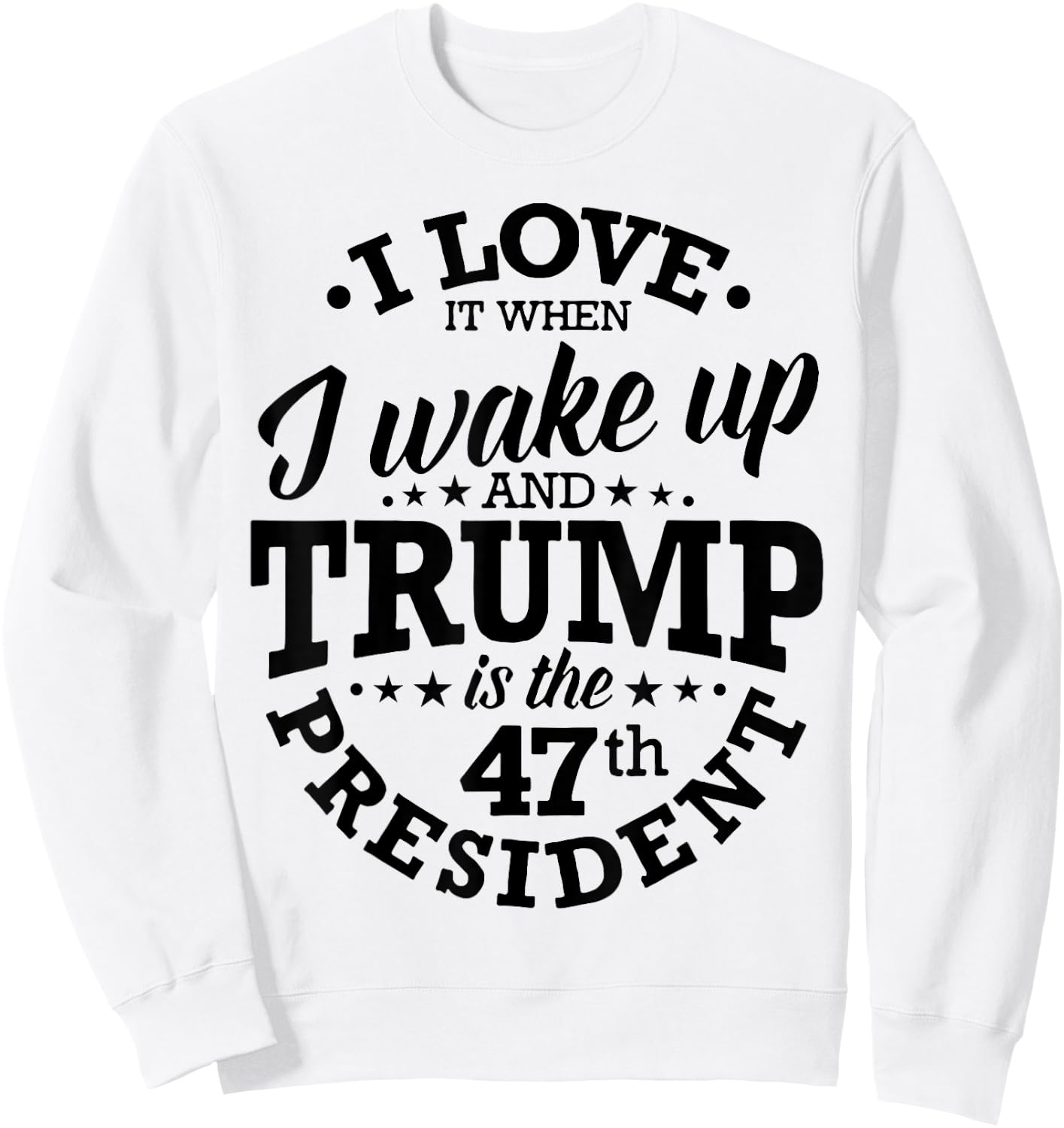 I Love It When I Wake Up And Trump Is The 47th President Sweatshirt - Sweatshirt | White