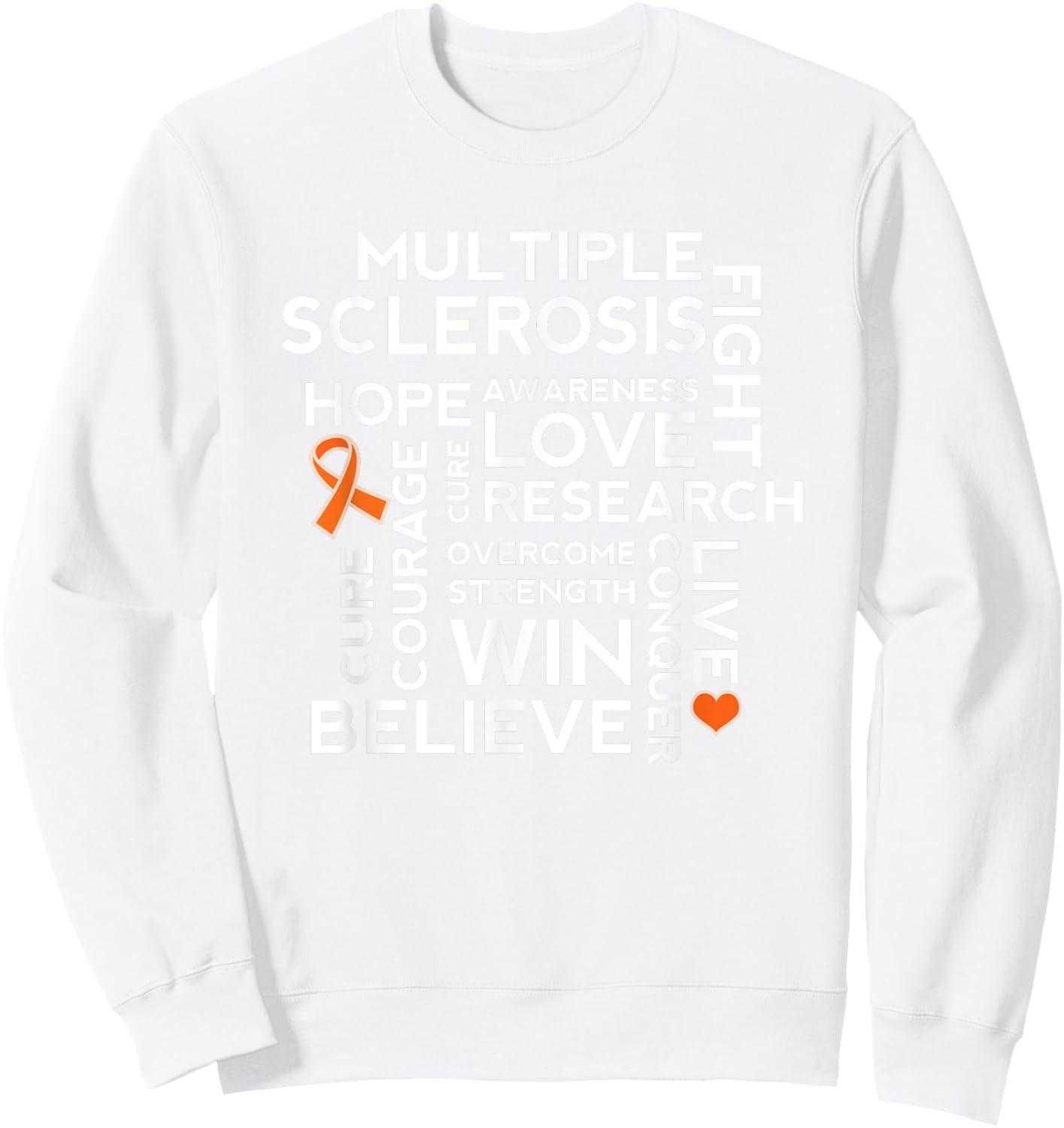 Multiple Sclerosis Awareness MS Walk Sweatshirt - Sweatshirt | White