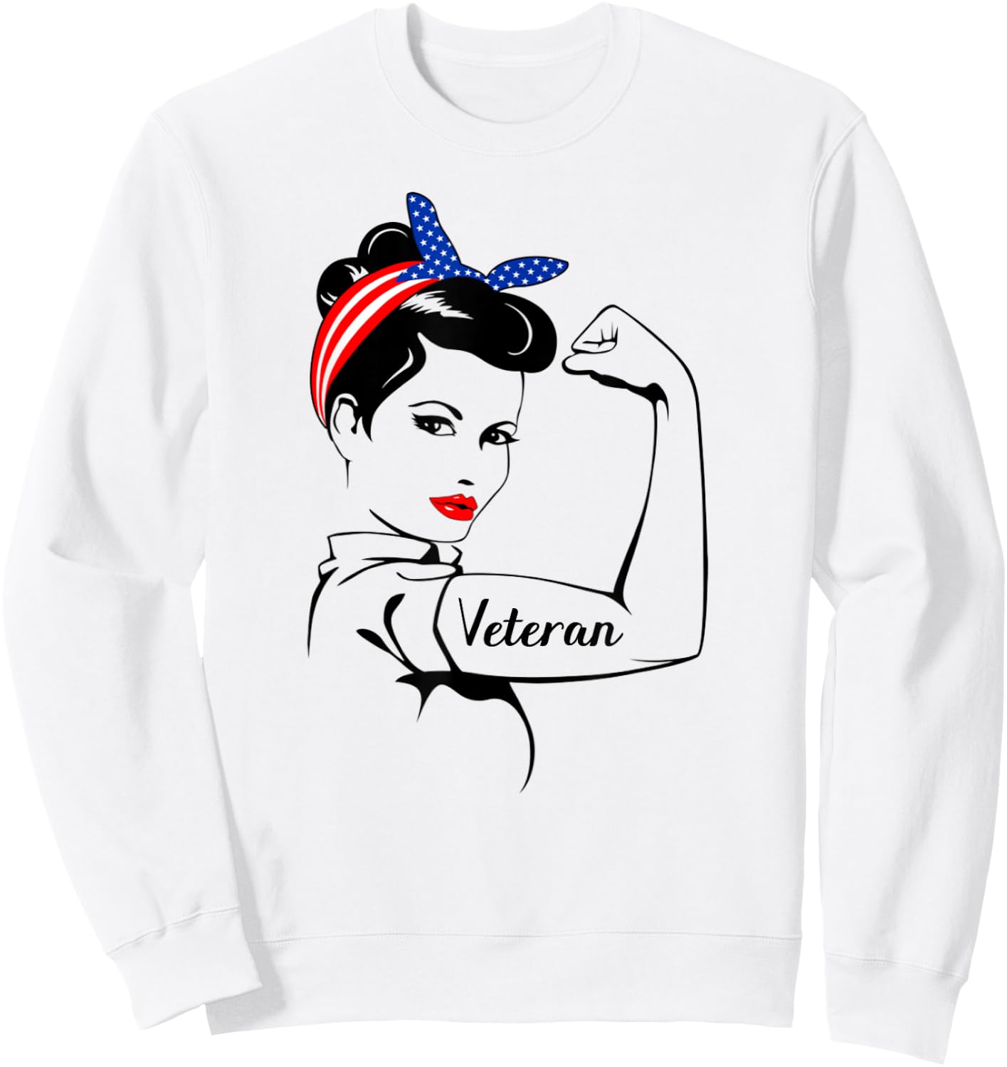 Veteran Rosie The Riveter T Shirt Veterans Sweatshirt - Sweatshirt | White